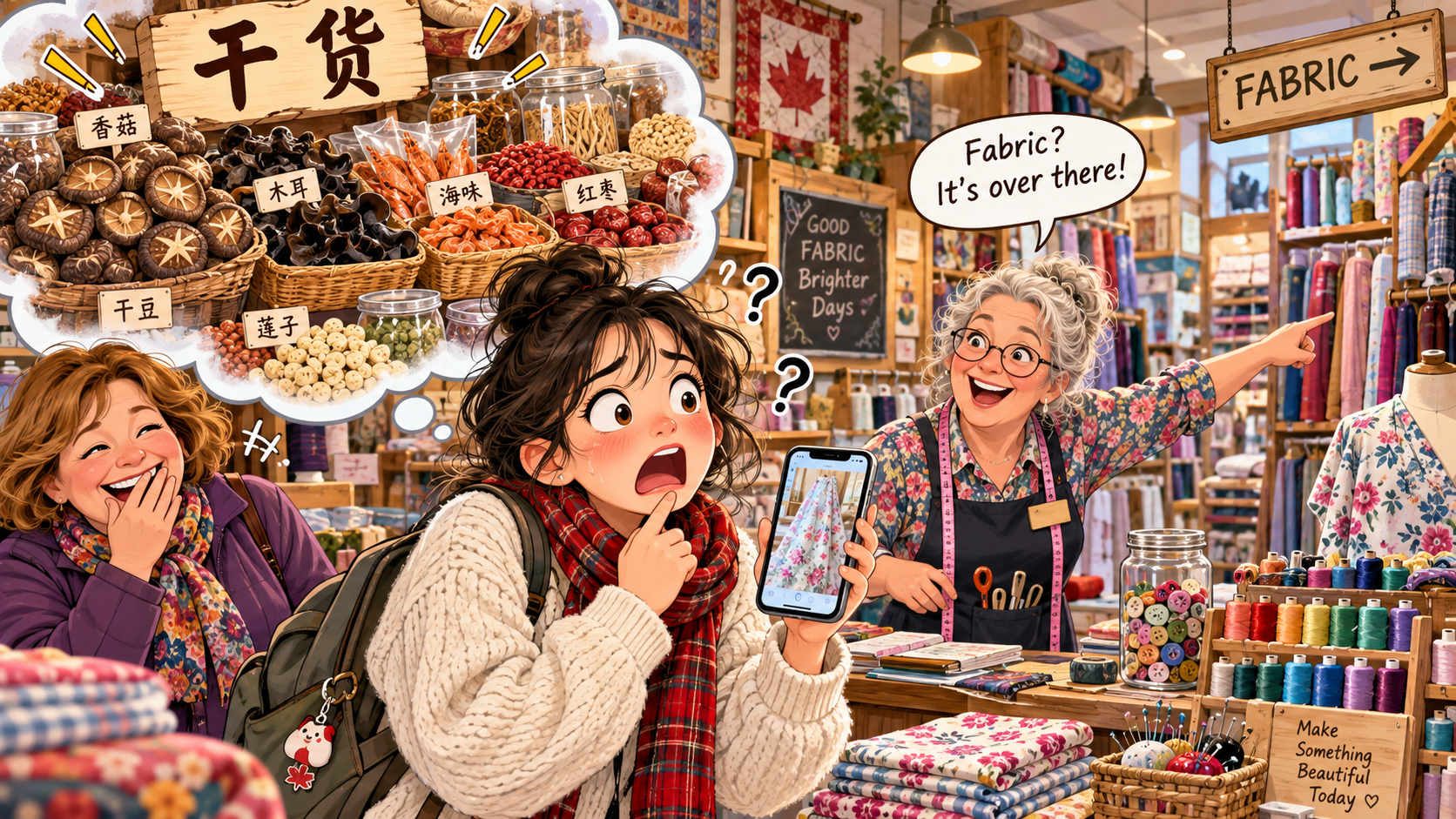 美剧学英语：dry goods - 加拿大店员说“dry goods在后面”，我差点去找香菇木耳……