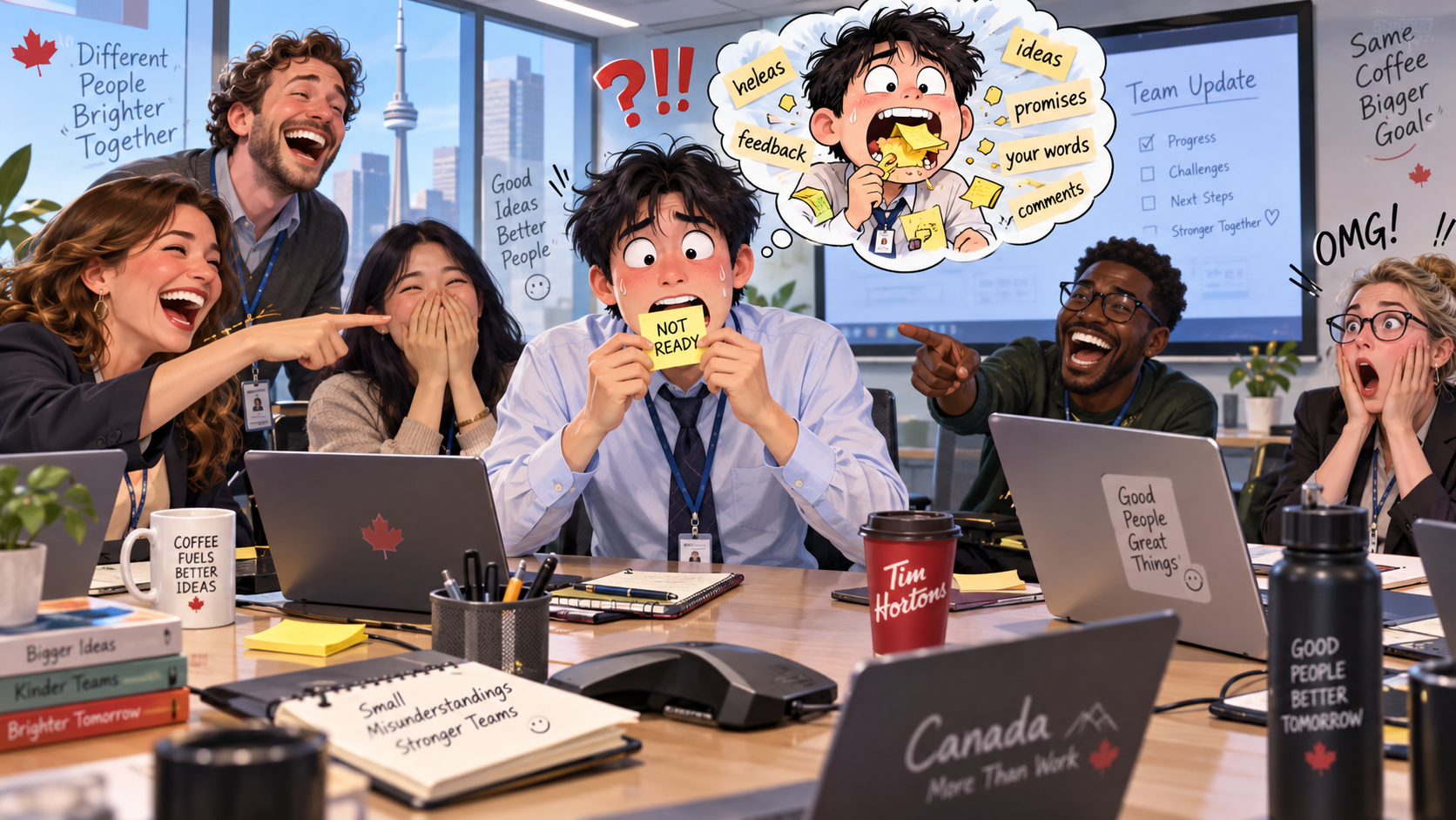 美剧学英语:eat one's words - 加拿大办公室周会,同事让我“eat my words”,我差点把便签塞嘴里……
