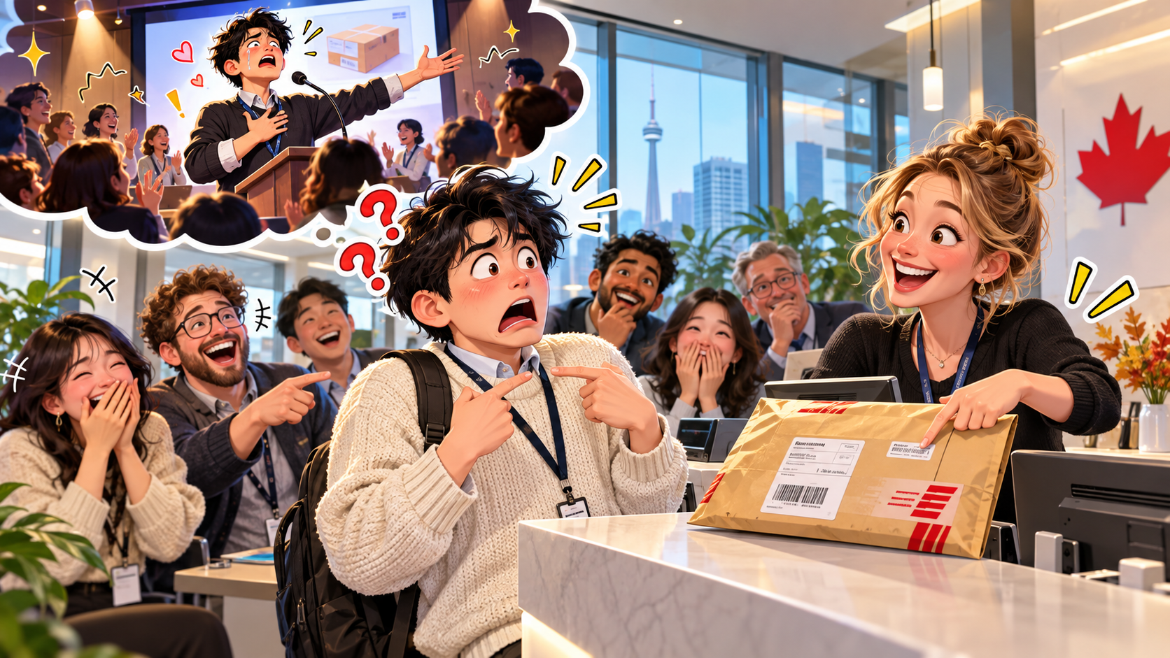 美剧说英语：express - 加拿大办公室前台说“express”，我还以为她让我表达一下……