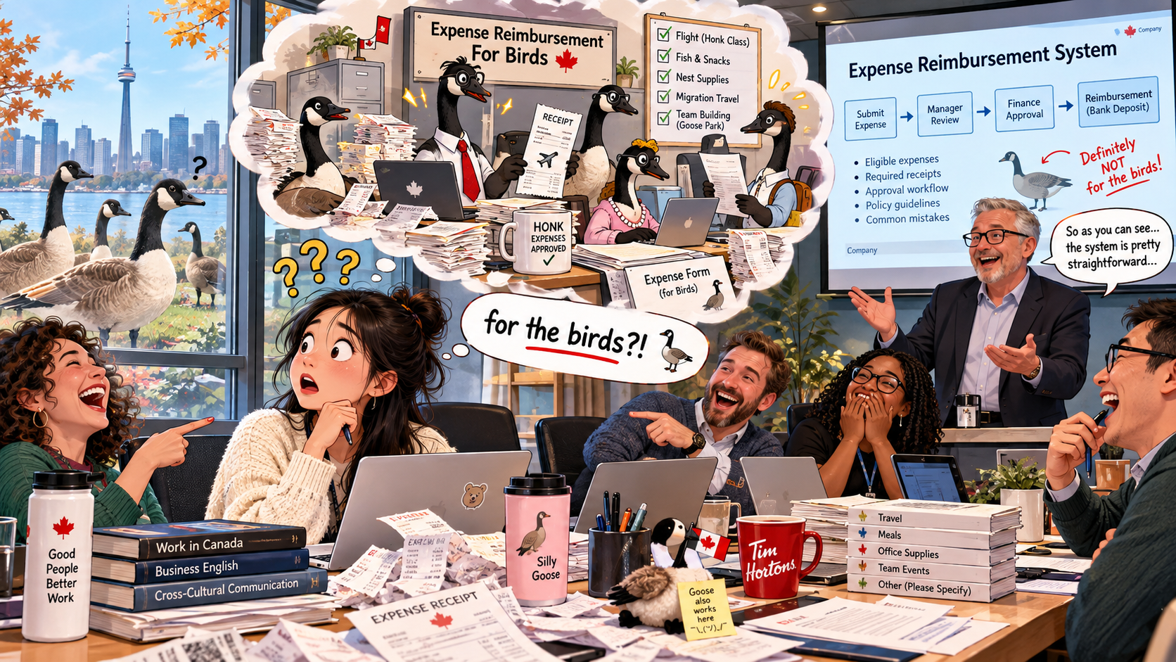 美剧学英语：for the birds - 加拿大办公室同事说“for the birds”，我还真跑去看窗外的鸟……