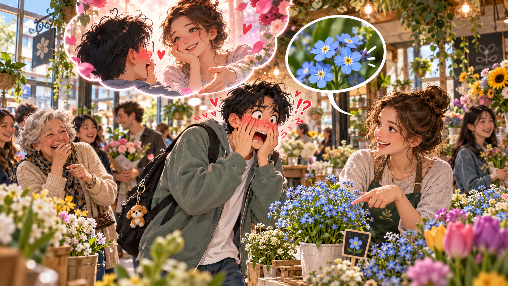 美剧学英语：forget-me-not - 加拿大花店里，店员说“forget-me-not”，我还以为她在暗示我……