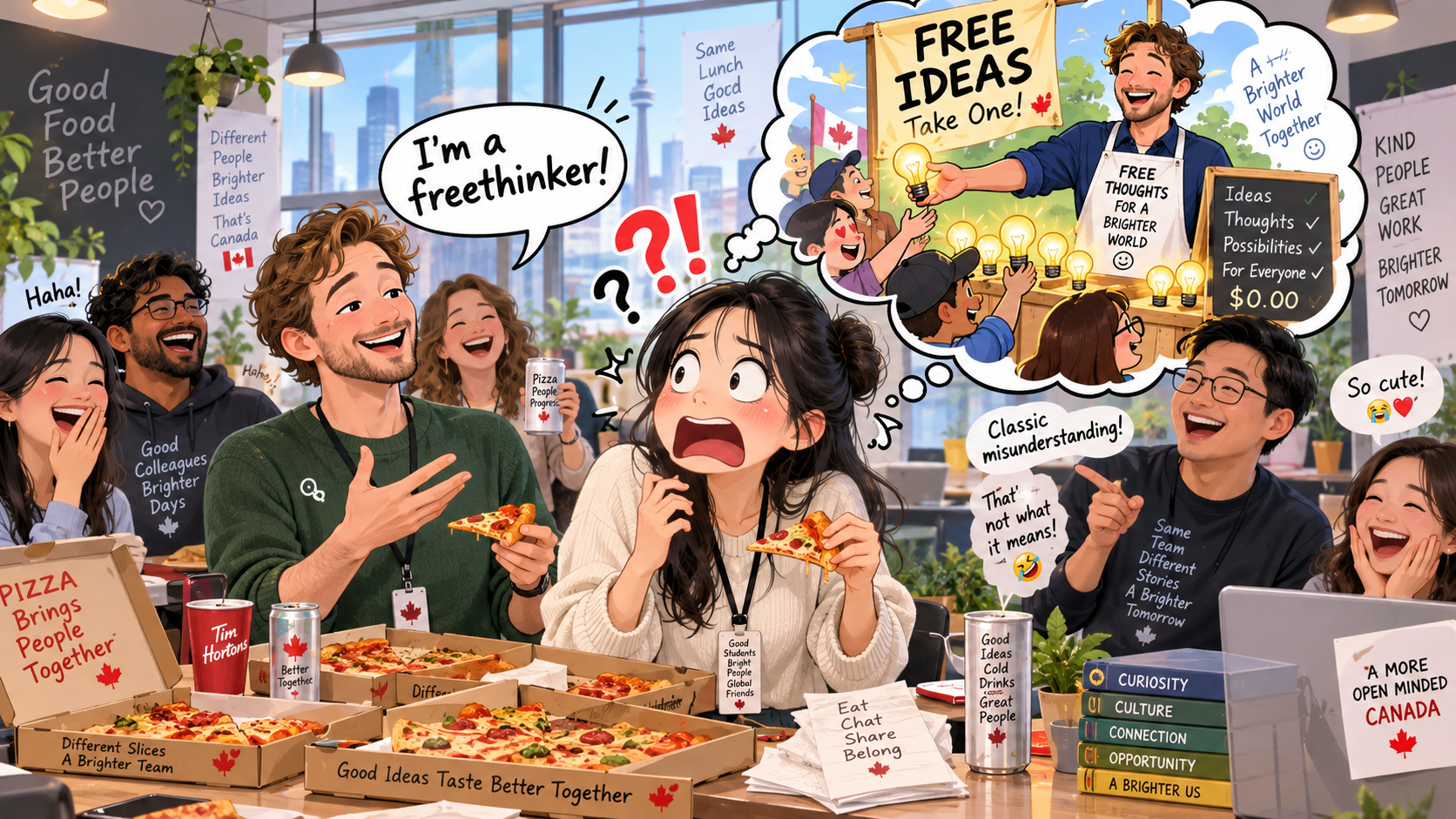 美剧学英语:freethinker - 加拿大办公室午餐会同事说自己是“freethinker”,我差点问他:那收费的思想家呢?