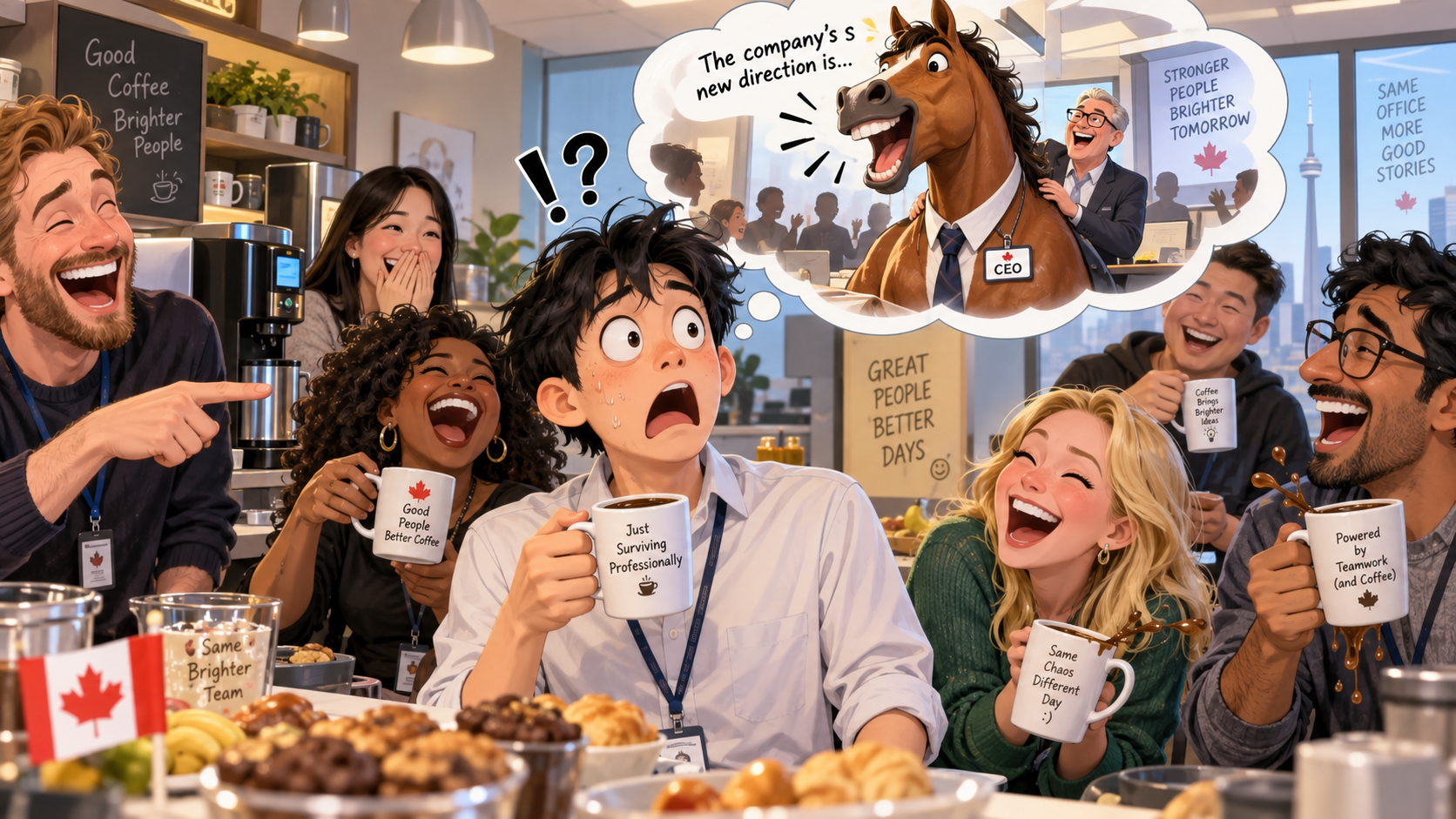 美剧学英语:from the horse's mouth - 加拿大办公室茶水间,同事说消息“from the horse’s mouth”,我真以为老板去喂马了……