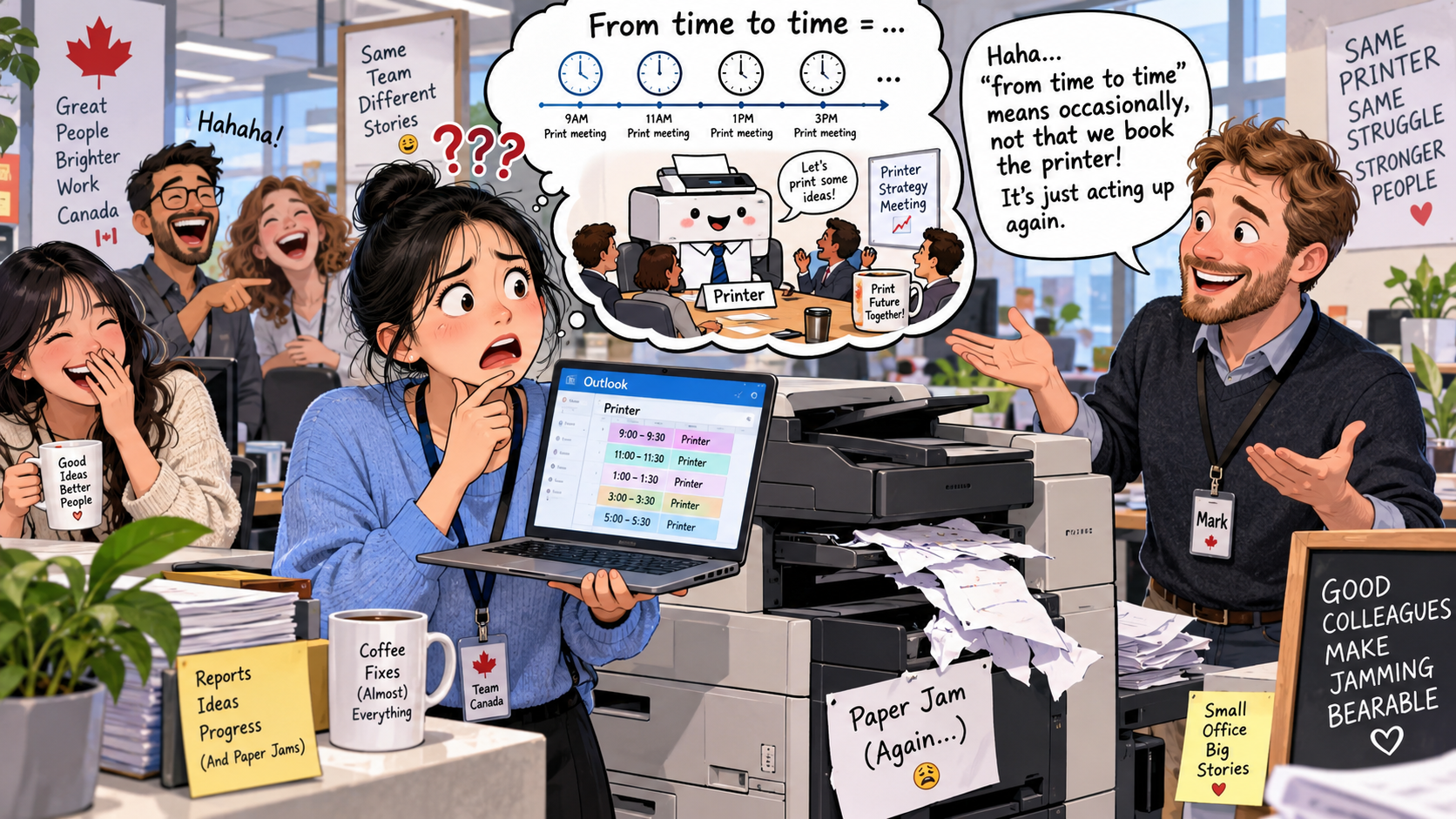 美剧学英语:from time to time - 加拿大办公室同事说“from time to time”,我竟然去查了会议日历……