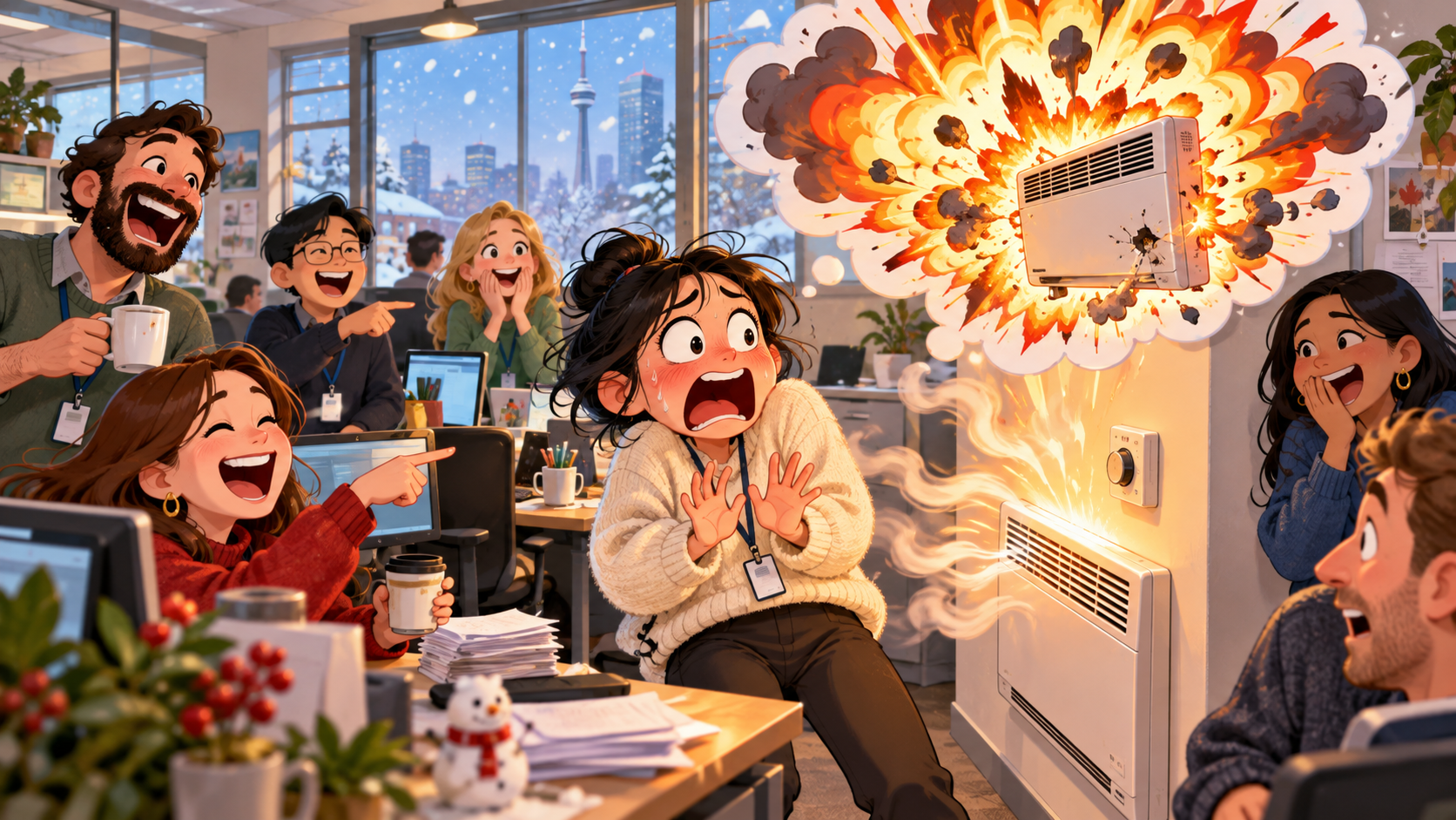 美剧说英语：full blast - 加拿大办公室同事说把暖气开到 full blast，我差点以为要爆炸
