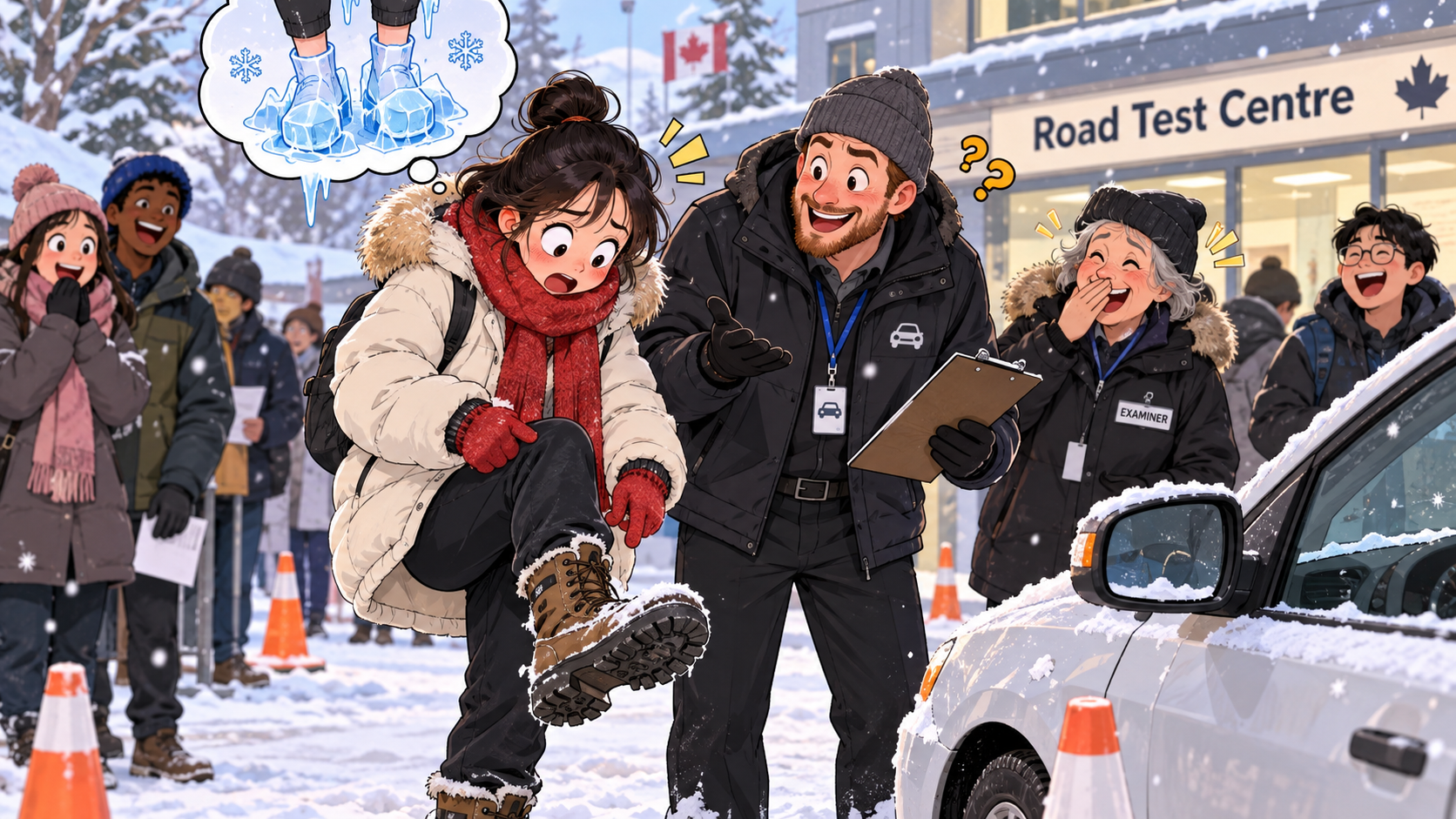 美剧学英语：get standard cold feet - 加拿大路考前教练说“don’t get cold feet”，我低头看了眼雪地靴……