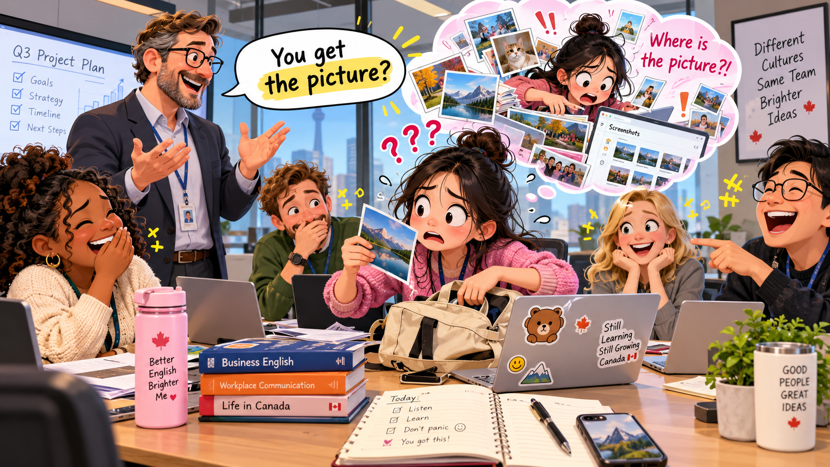 美剧学英语：get the picture - 加拿大办公室里，同事问我“get the picture?”，我真去找照片了……