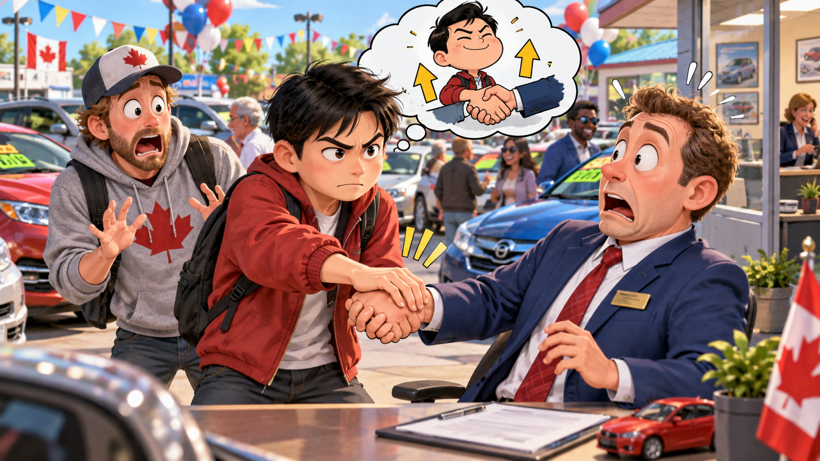 美剧学英语:get the upper hand - 加拿大买二手车,朋友说要“get the upper hand”,我握手时直接把销售员的手压下面了……