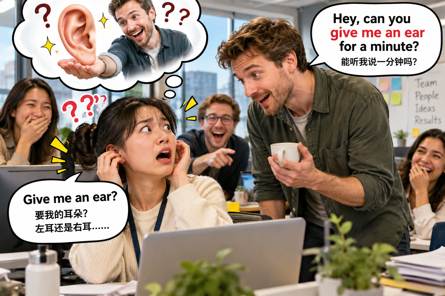 美剧说英语：give an ear - 加拿大同事让我“give an ear”，我差点问他要左耳还是右耳……