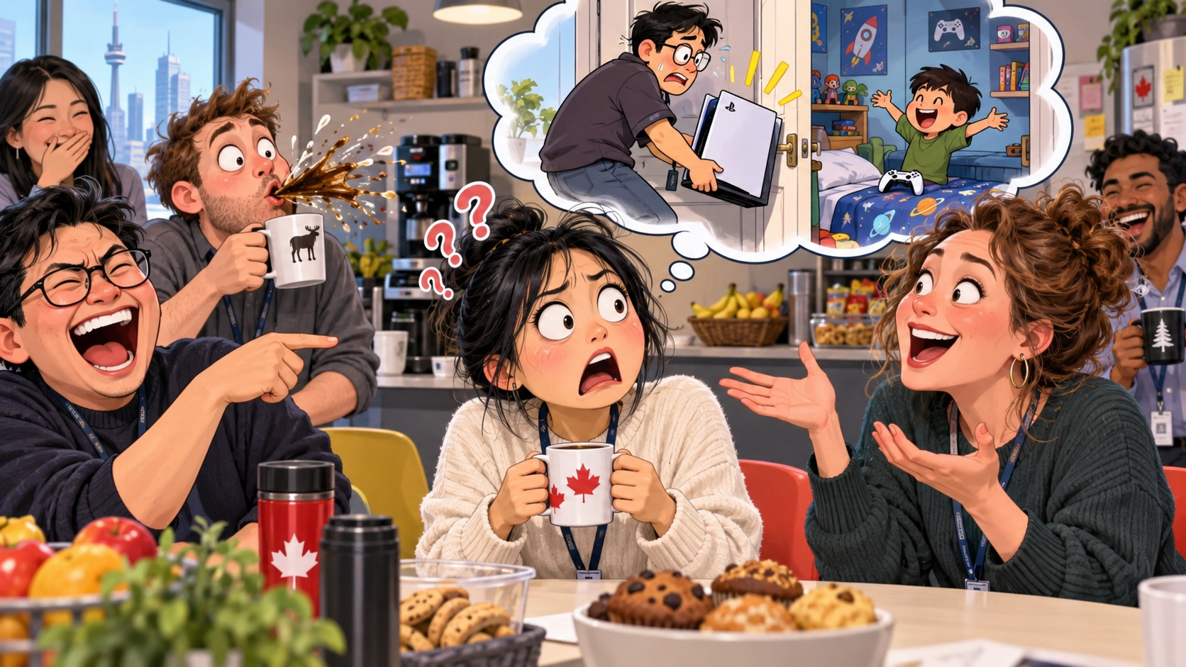 美剧学英语：give in - 加拿大办公室茶水间，同事说“give in”，我居然问：Give it in where？