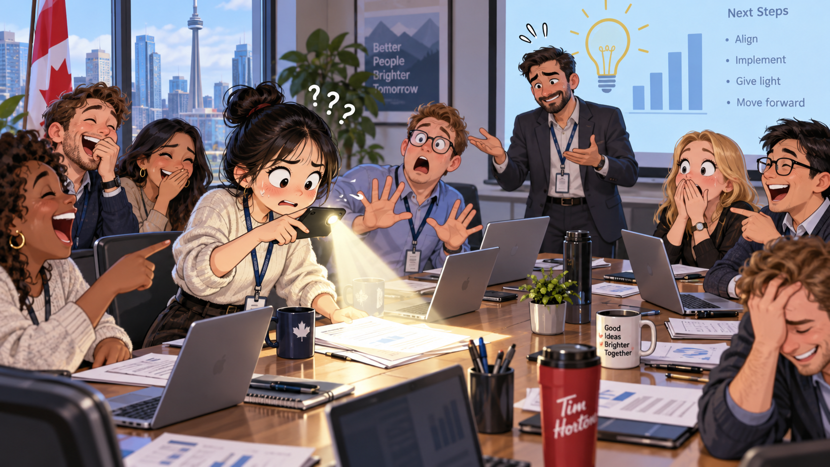 美剧学英语：give light - 加拿大办公室同事说“give light”，我真的把手机手电筒打开了……