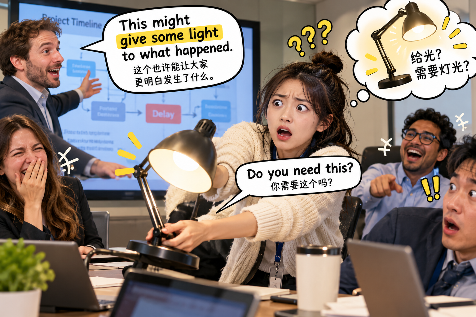 美剧学英语：give light - 加拿大办公室里老板说“give light”，我默默把台灯推了过去……