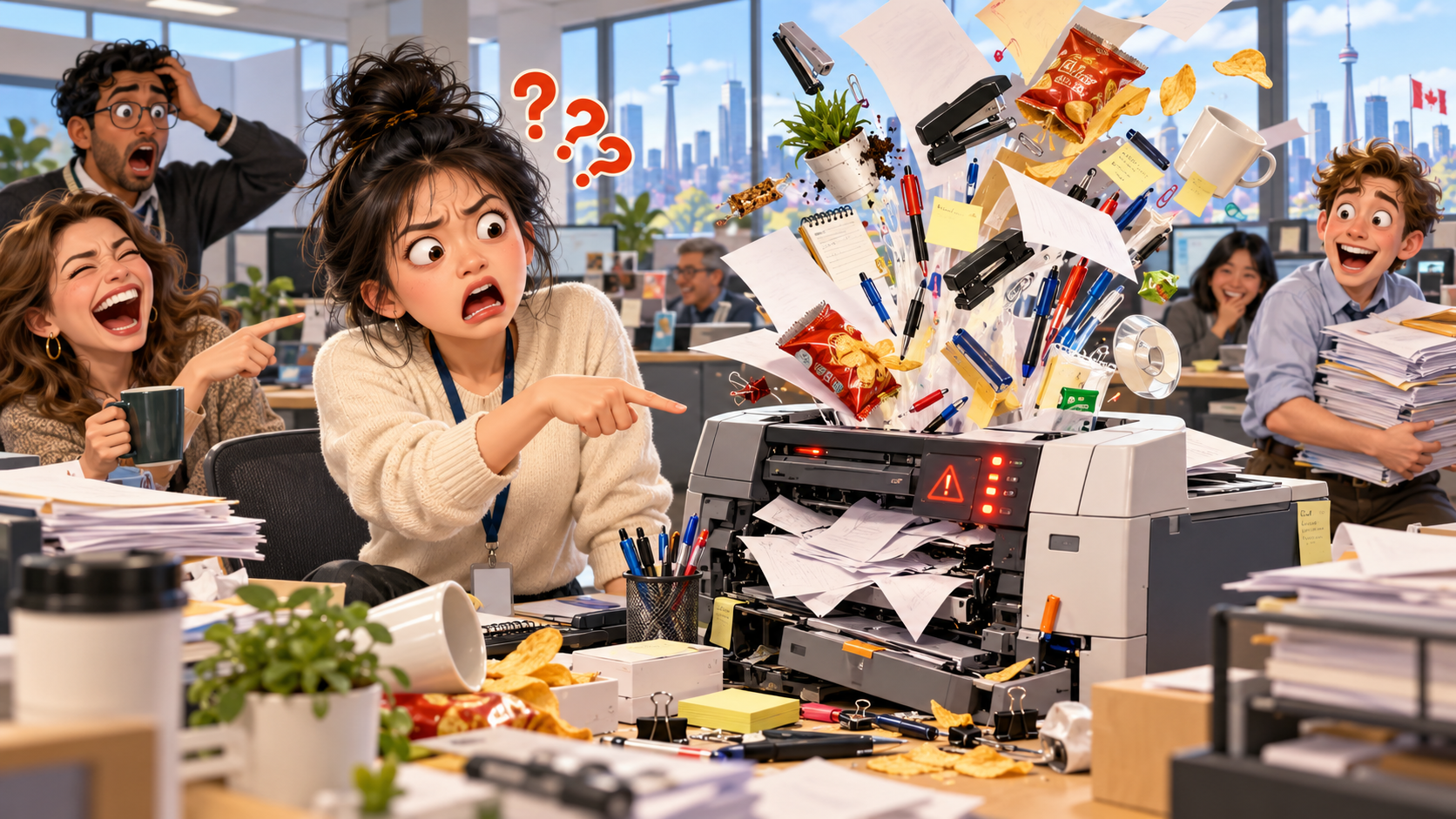 美剧学英语:give out - 加拿大办公室同事说“my printer gave out”,我还问他:它给了你什么?