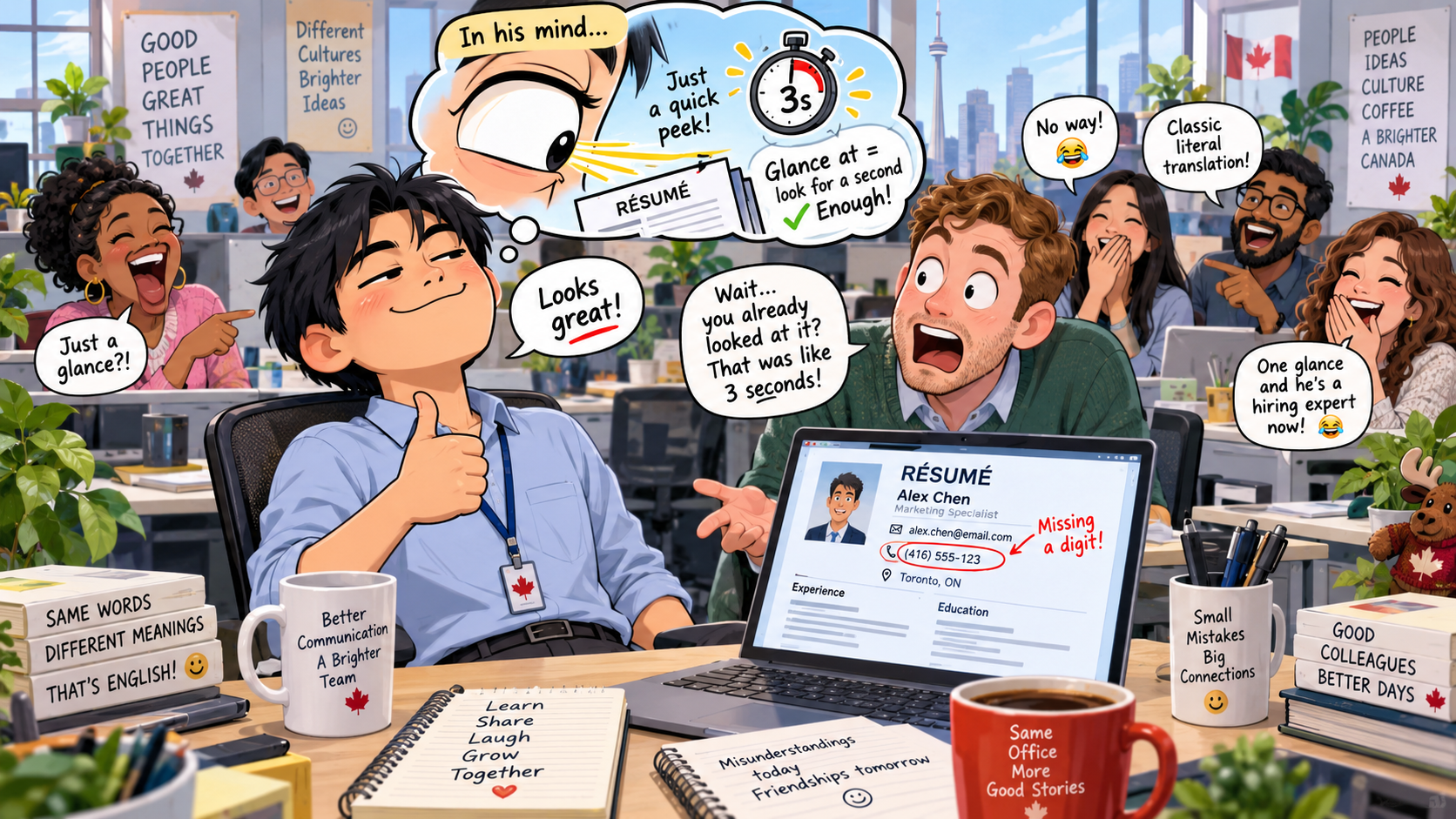 美剧学英语:glance at - 加拿大办公室同事让我“glance at”简历,我真的只看了一眼……