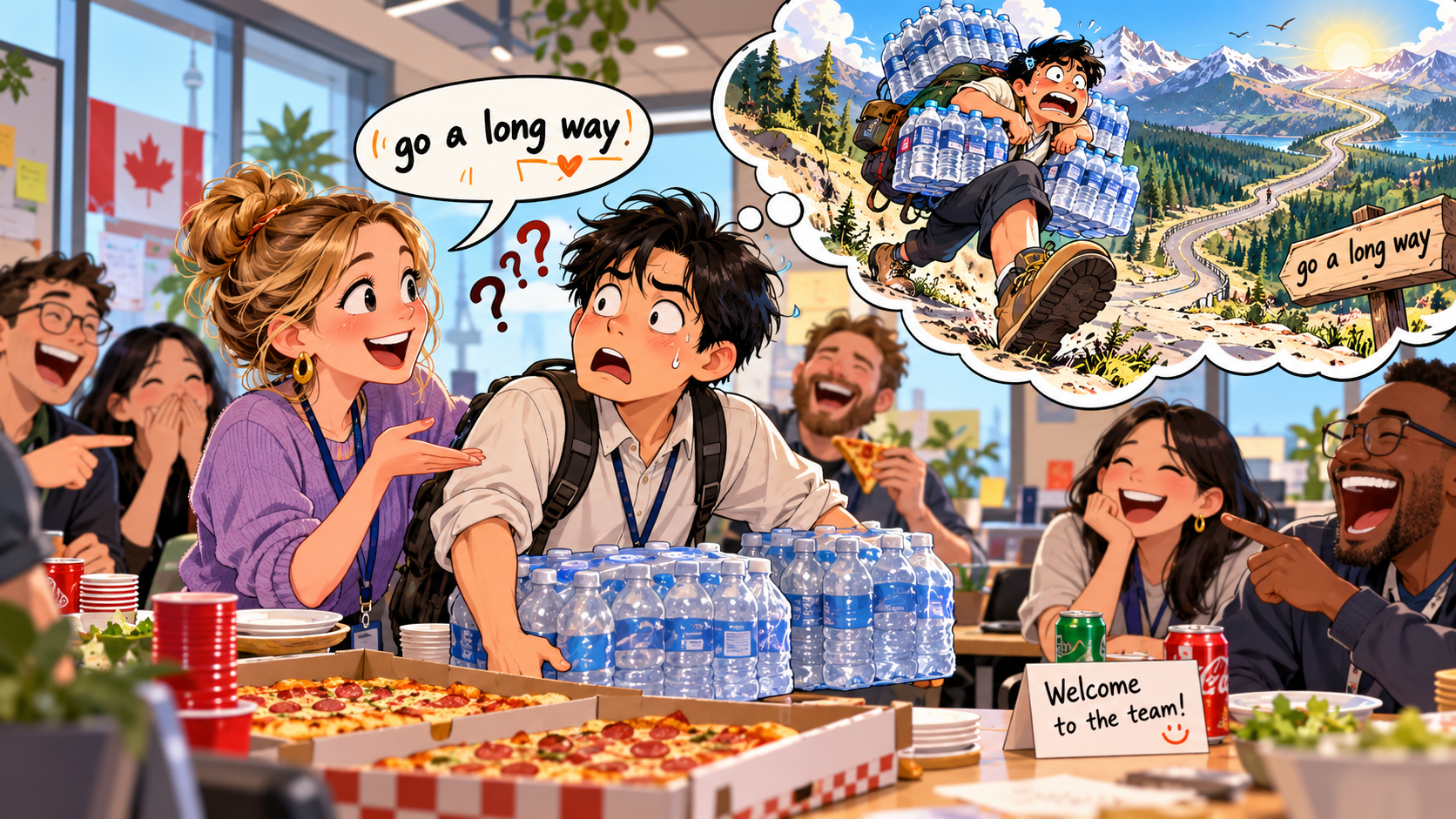 美剧学英语：go a long way - 加拿大办公室同事说“go a long way”，我差点以为他让我多走几公里……