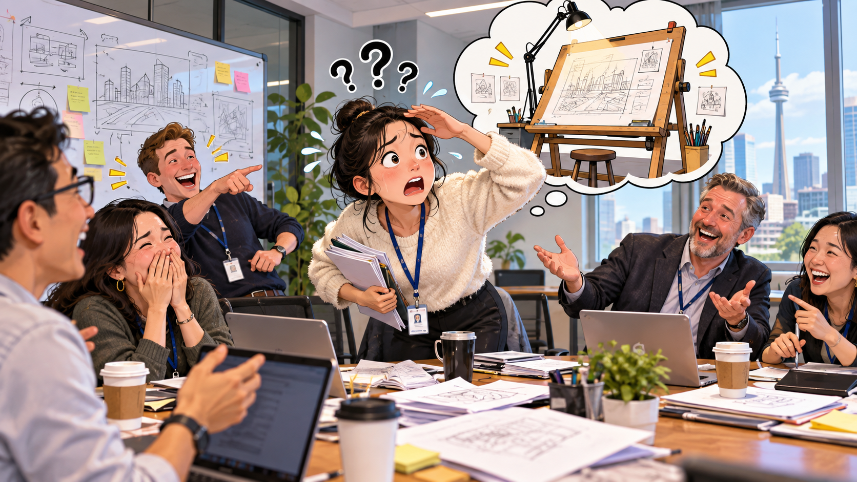 美剧学英语：go back to the drawing board - 加拿大办公室同事说“go back to the drawing board”，我真的开始找画板了……