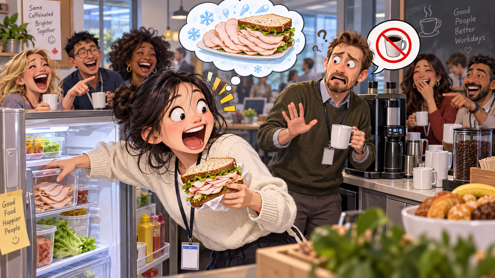 美剧学英语:go cold turkey - 加拿大办公室茶水间,同事说要“go cold turkey”,我默默把火鸡三明治放进了冰箱……
