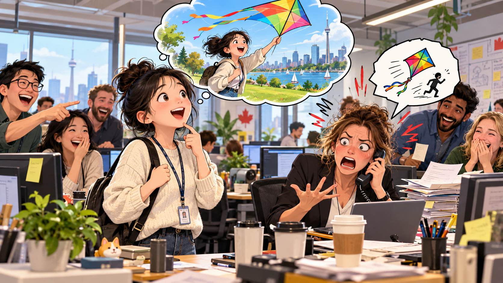 美剧说英语:go fly a kite - 加拿大办公室里,同事让我“go fly a kite”,我真开始查哪里能放风筝……
