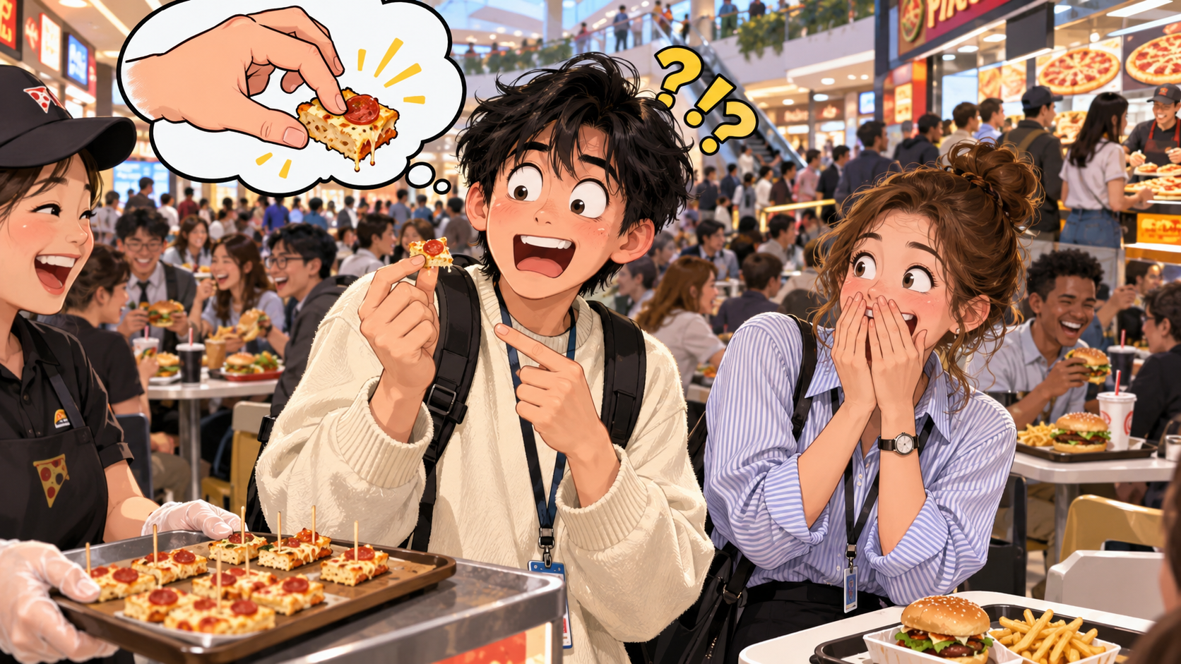 美剧学英语:grab a bite - 加拿大商场午休,同事说“grab a bite”,我真的只抓了一口……