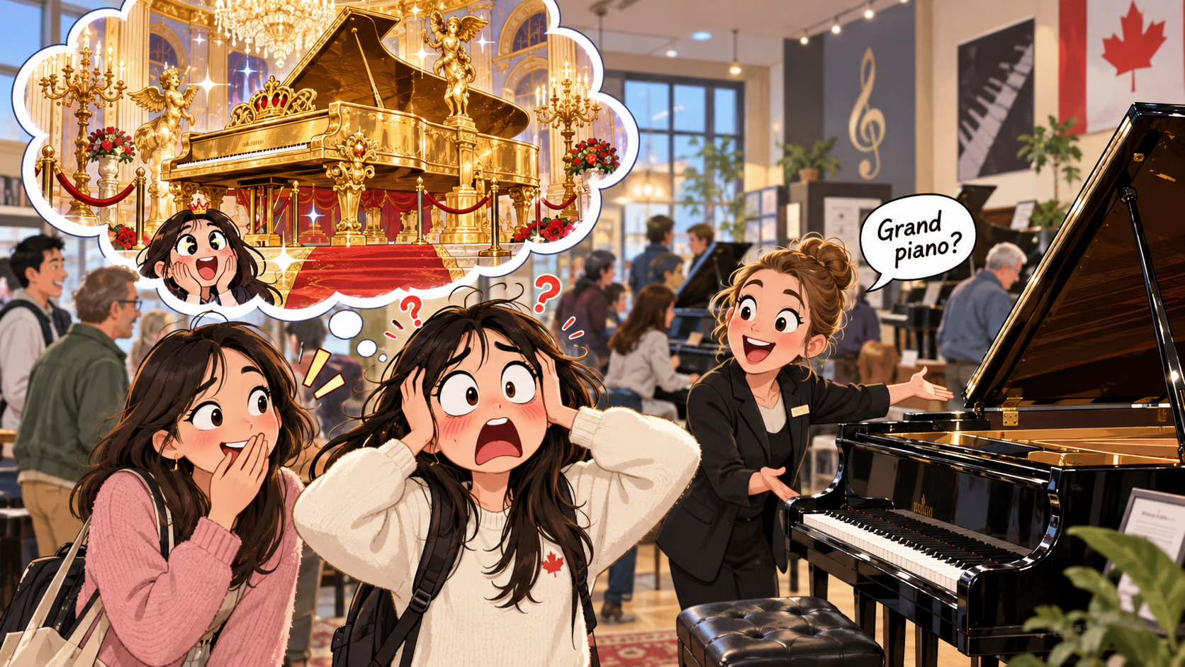 美剧学英语:grand piano - 加拿大琴行老板说“grand piano”,我以为他要给我看镇店之宝……