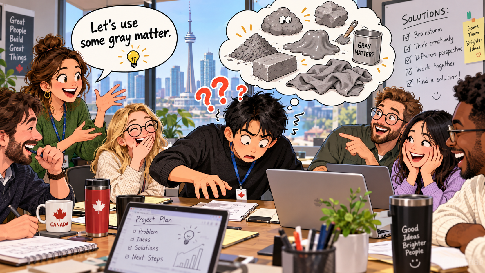 美剧学英语：gray matter - 加拿大办公室里同事说“用点gray matter”，我低头找了半天灰色东西