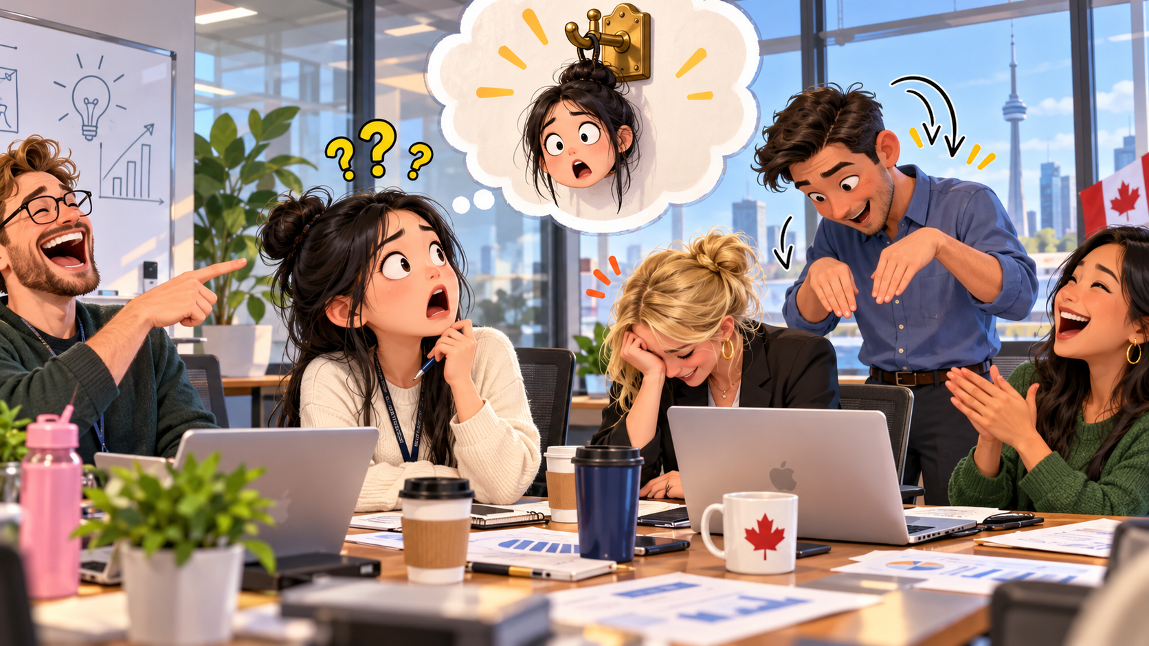 美剧说英语：hang one's head - 加拿大同事说“He hung his head”，我下意识抬头看了一眼办公室的墙……