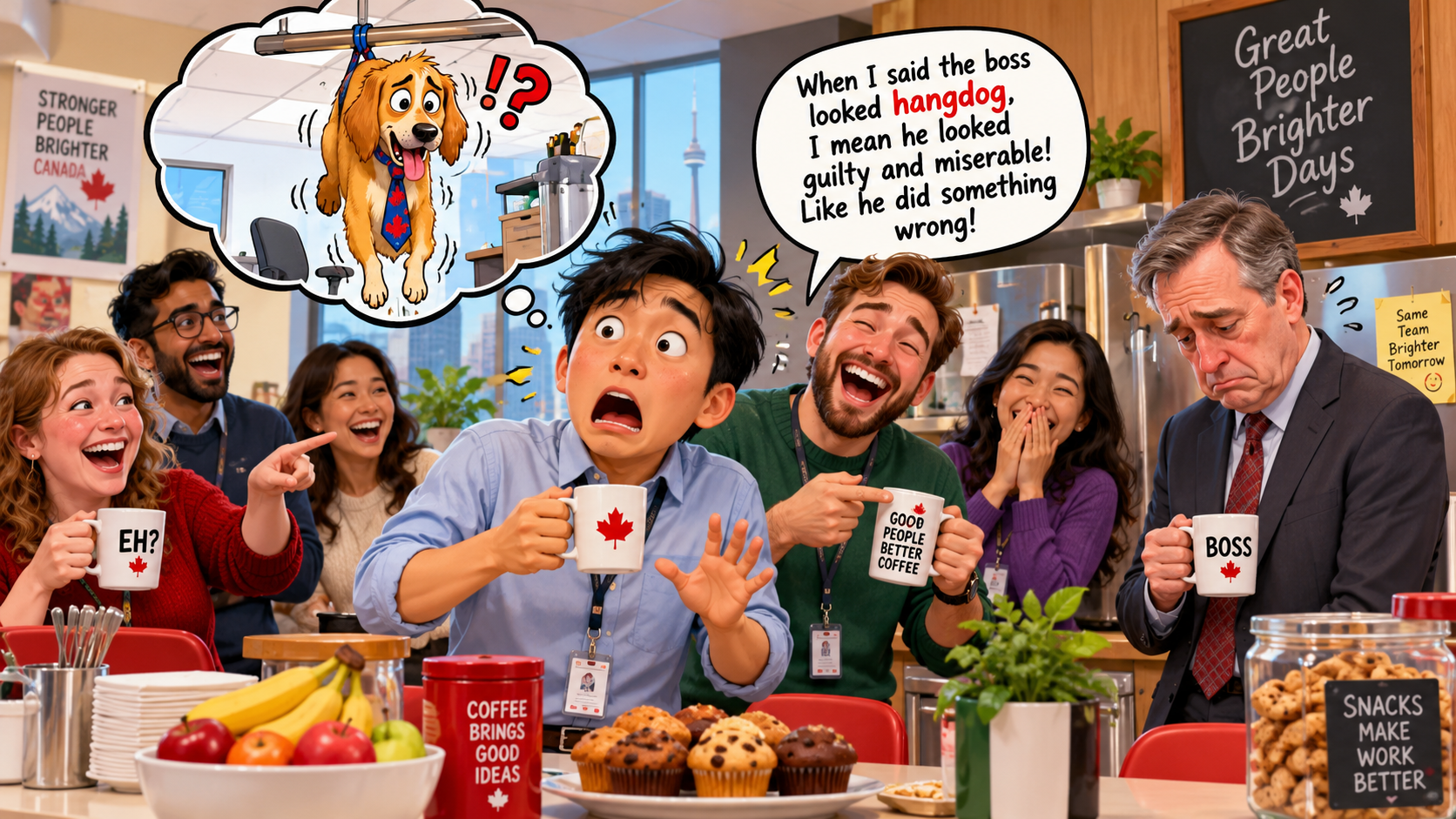 美剧说英语：hangdog - 加拿大同事说老板一脸“hangdog”，我差点打电话举报虐狗……