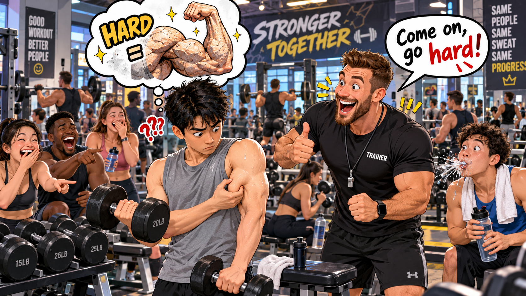 美剧说英语:hard - 加拿大健身房教练让我“Go hard”,我低头摸了摸自己的肌肉……