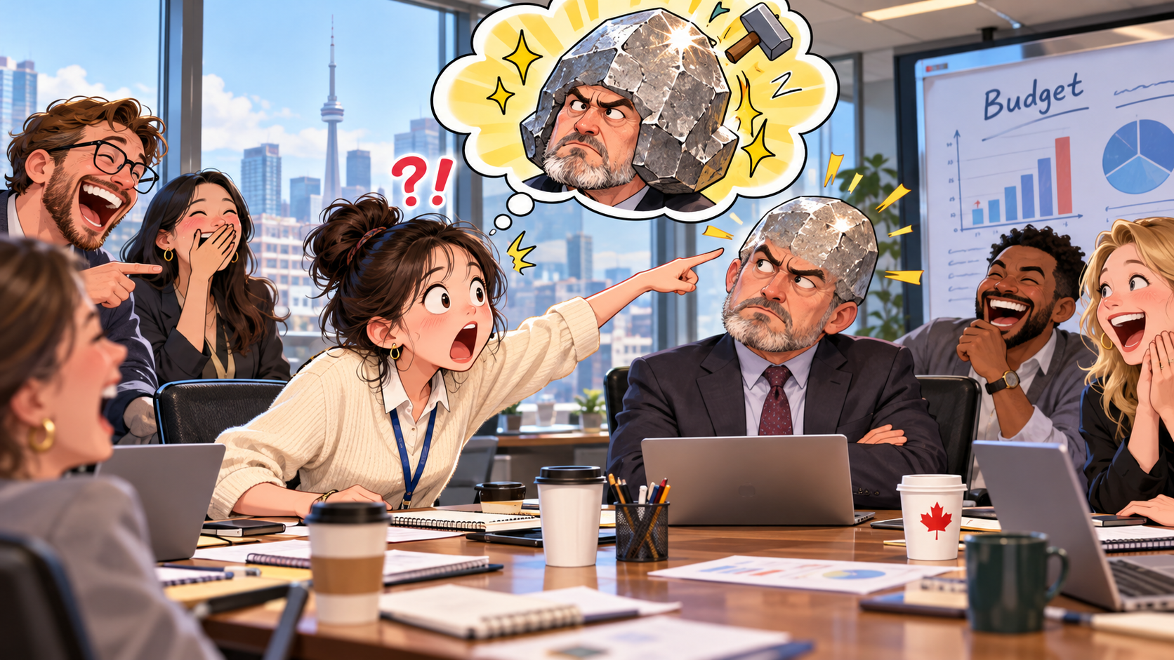 美剧说英语：hard-headed - 加拿大办公室里，同事说老板很“hard-headed”，我第一反应是：他撞过头？
