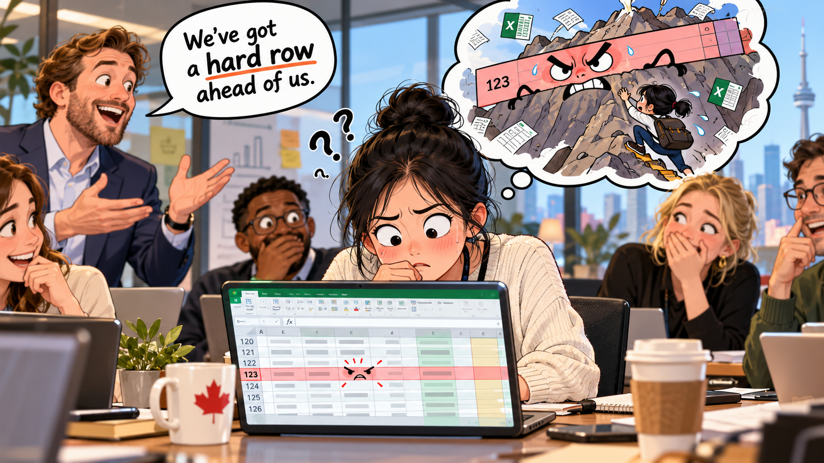 美剧说英语:hard row - 加拿大办公室里,同事说“hard row”,我低头看了半天Excel……