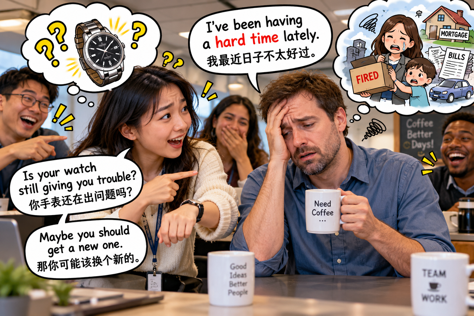 美剧说英语:hard time - 加拿大同事说最近“hard time”,我竟然建议他换个手表……