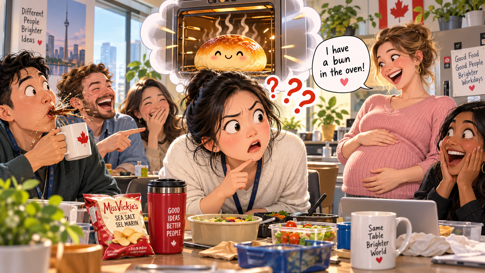 美剧学英语:have a bun in the oven - 加拿大同事说烤箱里有个小面包,我居然问她烤多久