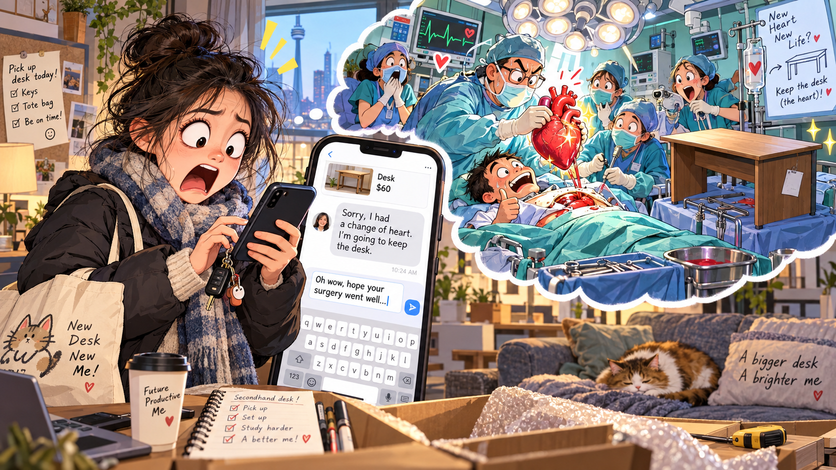 美剧学英语：have a change of heart - Facebook Marketplace卖家说“change of heart”，我差点问他心脏移植哪天做……