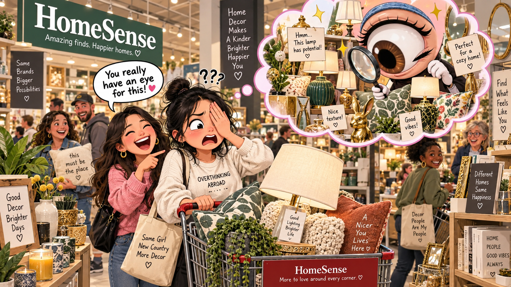 美剧学英语:have a eye for - 加拿大HomeSense买装饰,同事说我“have an eye for this”,我默默捂住了一只眼……