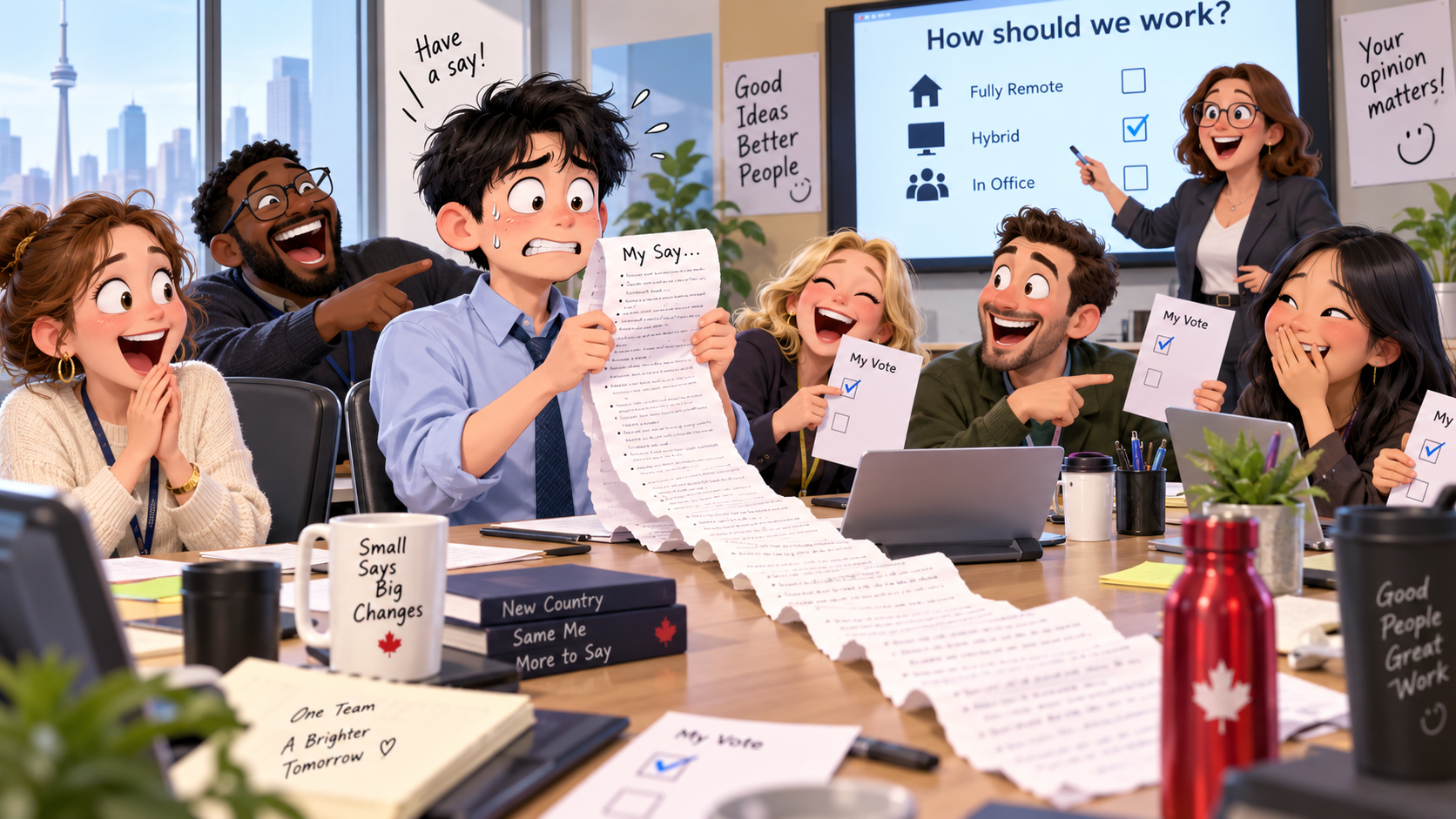 美剧学英语：have a say - 加拿大办公室开会，同事说“You’ll have a say”，我连夜准备了一套“说法”……