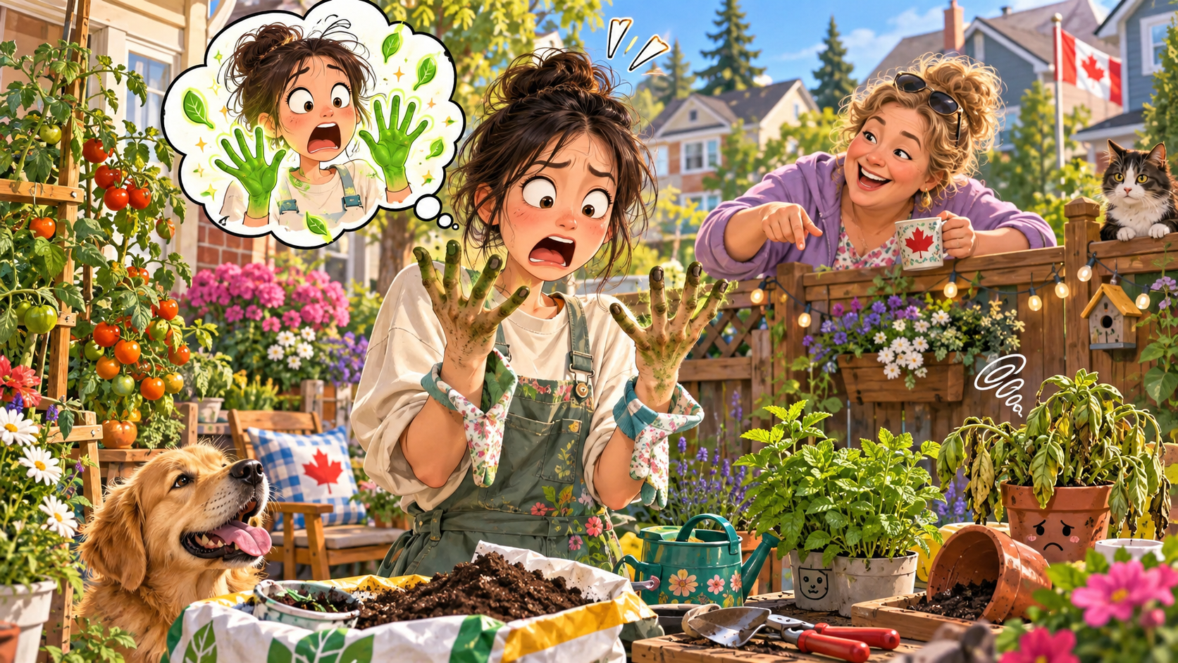 美剧学英语：have green fingers - 加拿大邻居说我有“green fingers”，我低头看了半天自己的手……