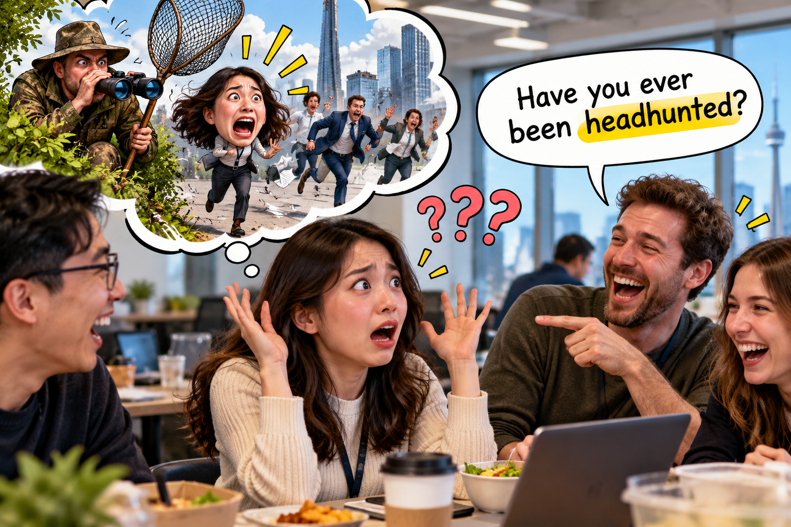 美剧学英语：headhunting - 加拿大办公室里同事说“headhunting”，我脑子里先出现了一个拿着网兜的人……