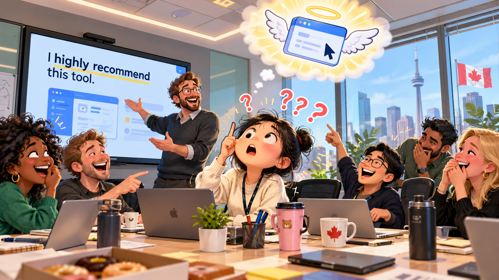 美剧学英语:high - 加拿大办公室里,同事说“highly recommended”,我却抬头看了看楼上……