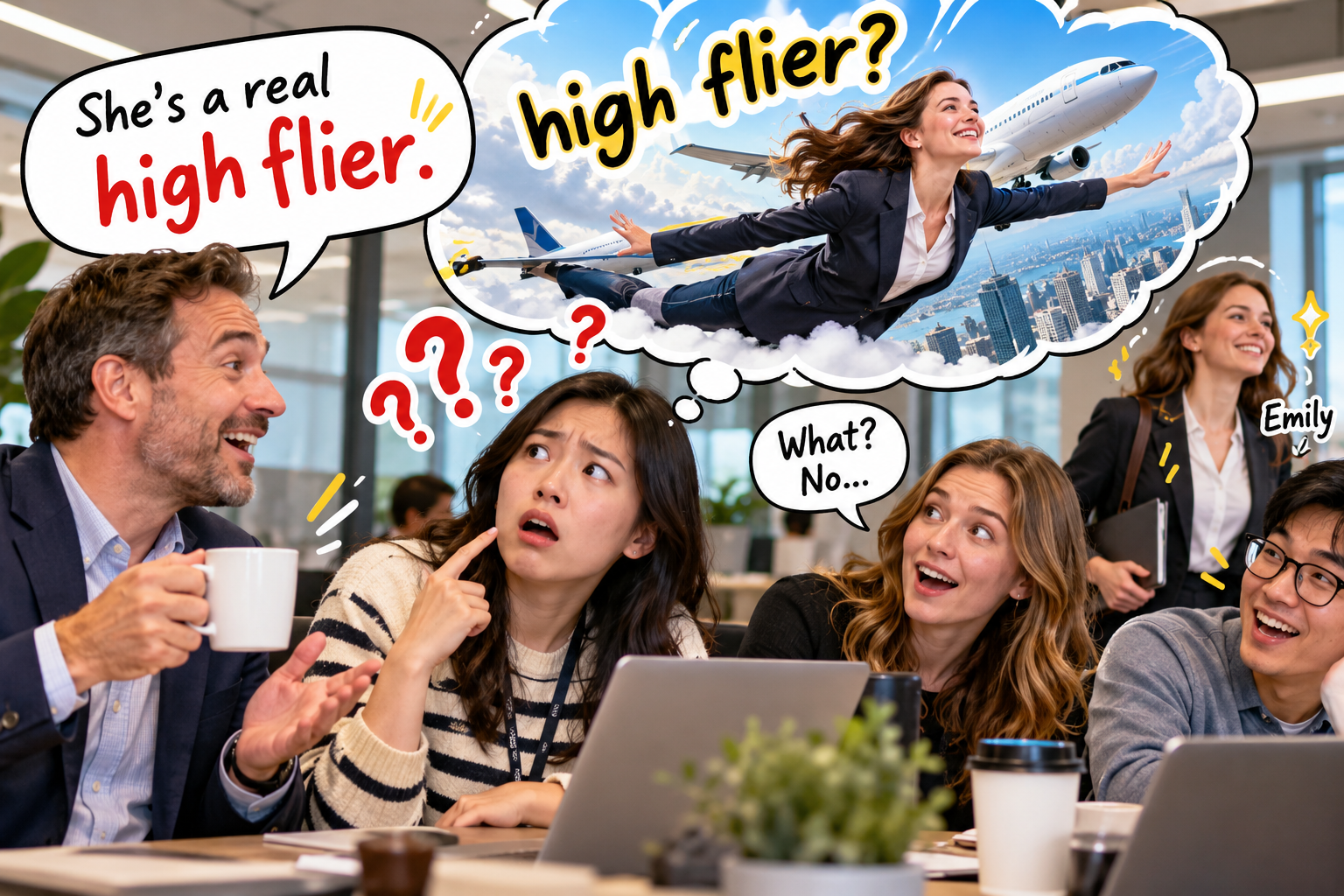 美剧学英语：high flier - 加拿大办公室里，老板说她是个high flier，我下意识抬头看了看天花板……