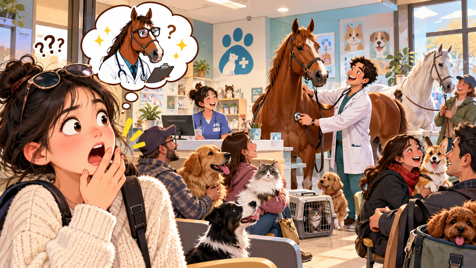 美剧学英语:horse doctor - 加拿大宠物诊所里,同事说“horse doctor”,我还真以为是专门给马看病的……