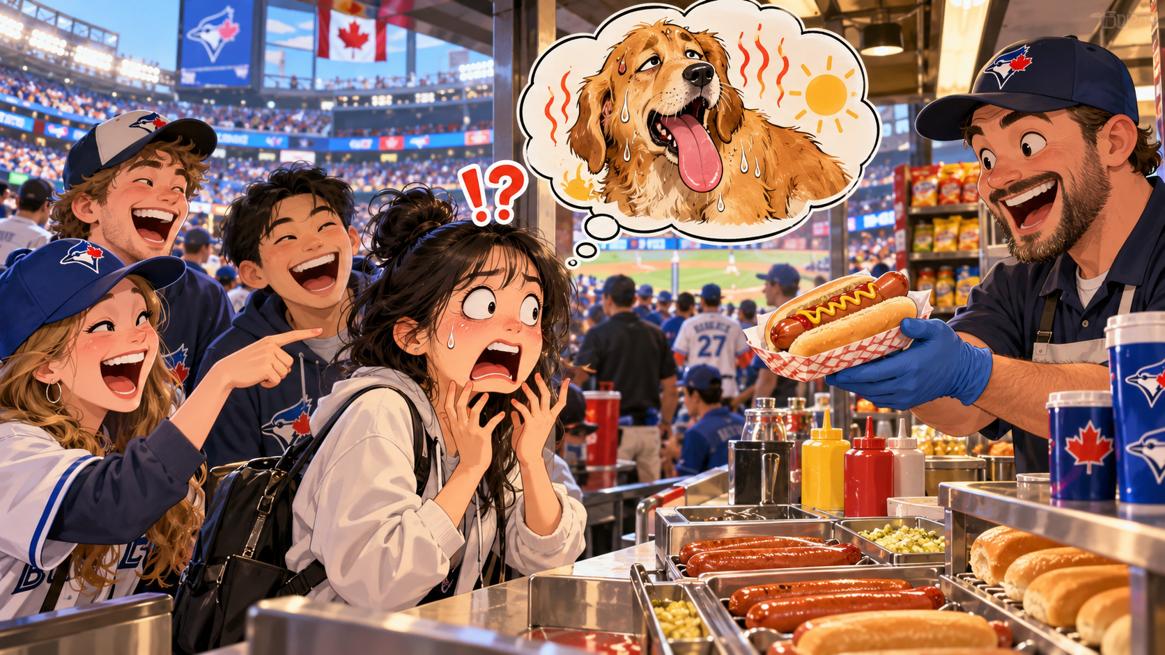 美剧学英语：hotdog - 加拿大球场点餐，我听到“hot dog”后先找了一圈狗……