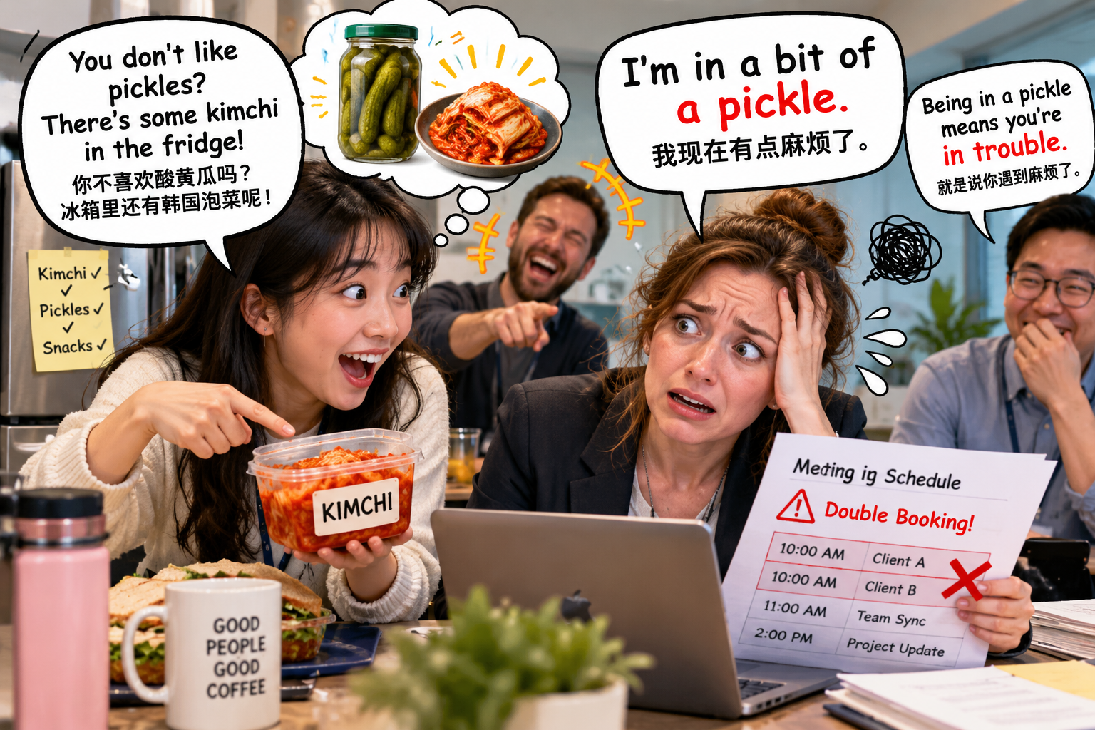 美剧说英语：in a pickle - 加拿大同事说自己“in a pickle”，我差点给她推荐韩国泡菜……