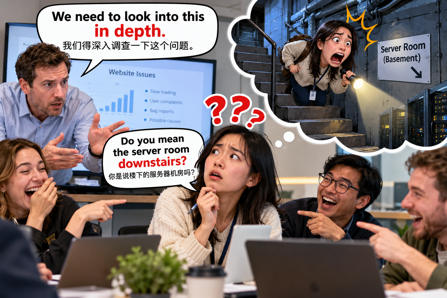 美剧说英语:in depth - 加拿大办公室开会,同事说“in depth”,我差点跑去地下室……