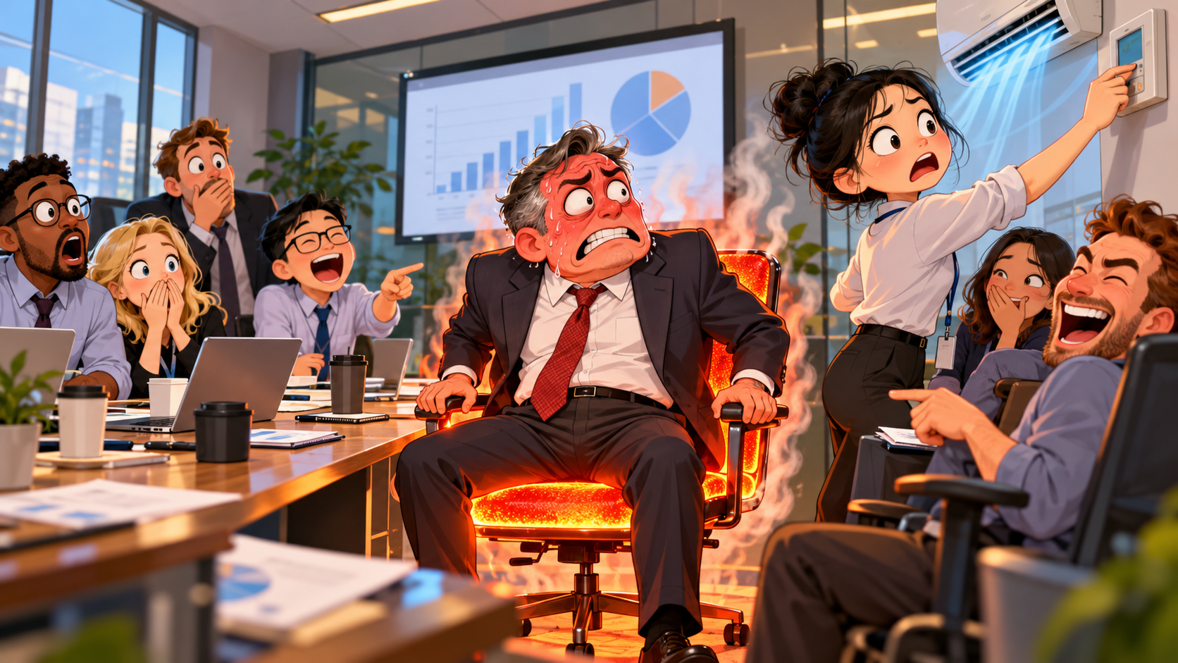 美剧说英语:in the hot seat - 加拿大办公室开会,同事说经理在“热椅子上”,我竟然跑去调空调……