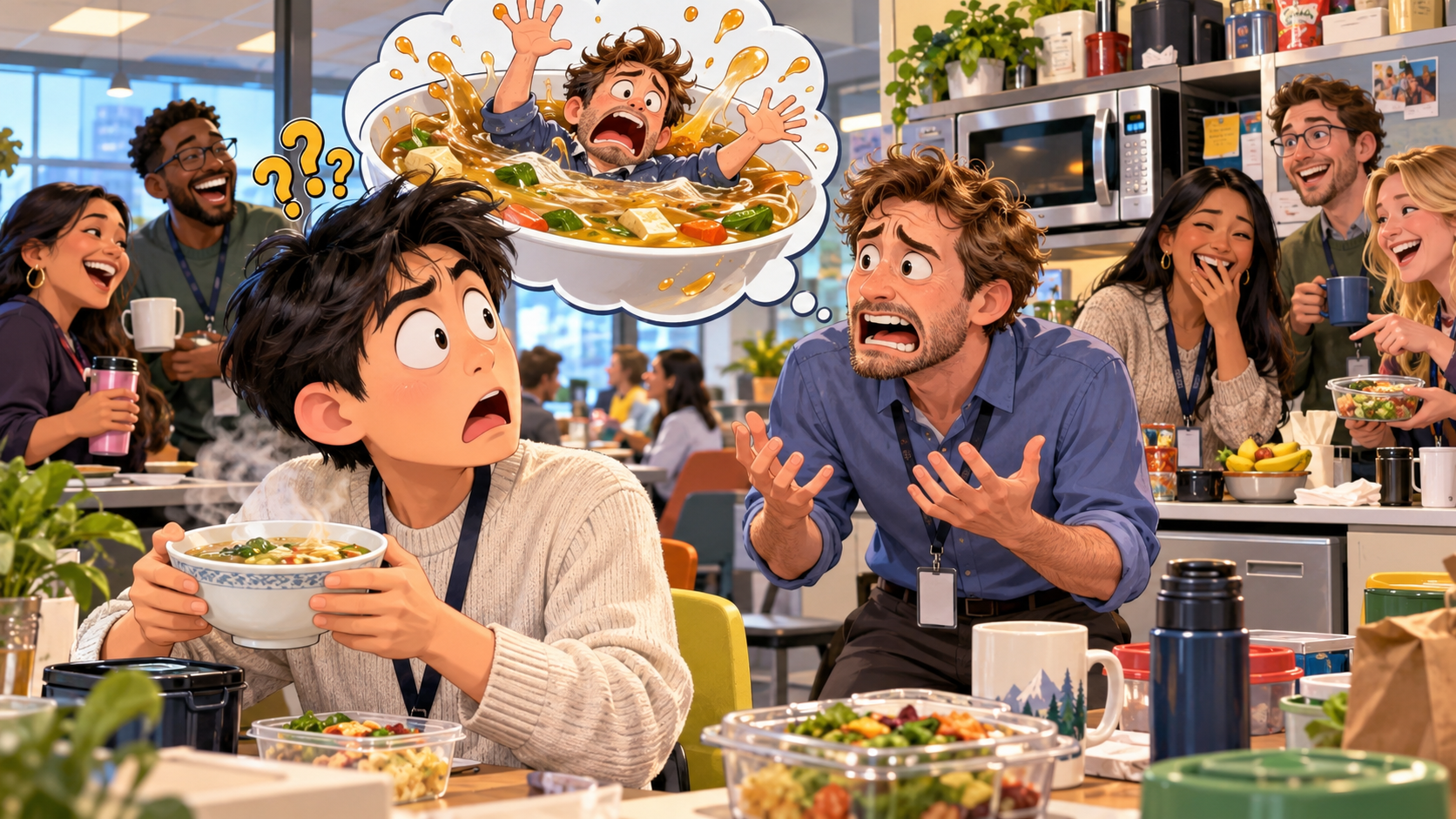 美剧说英语:in the soup - 加拿大办公室午餐时,同事说“I'm in the soup”,我差点去找汤碗