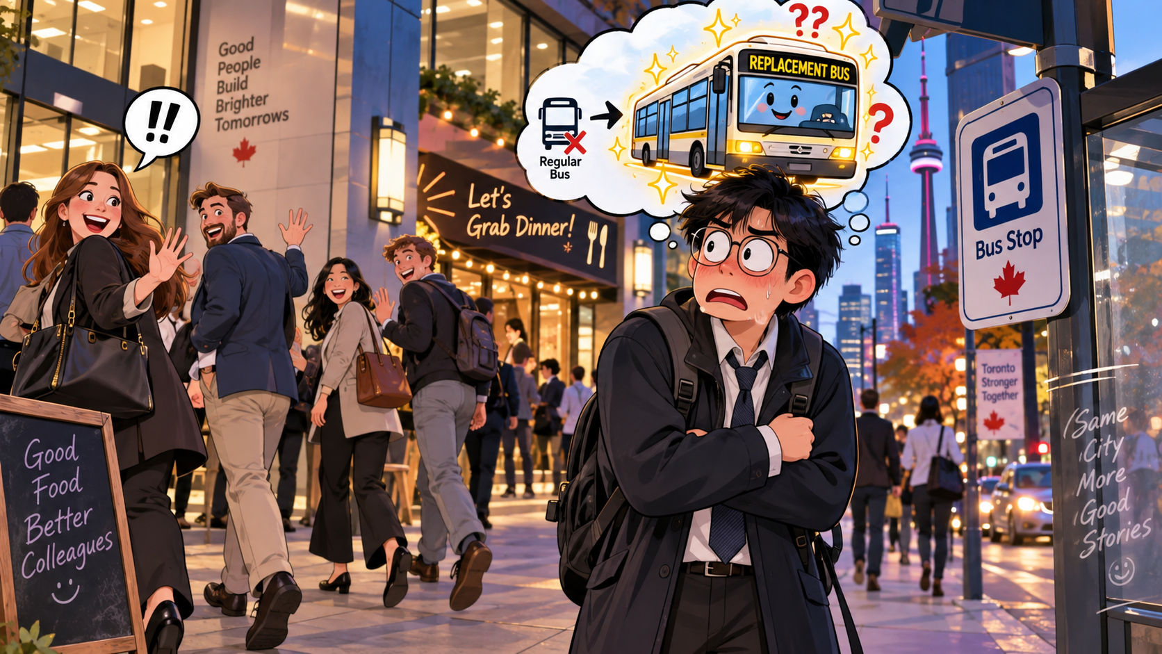 美剧学英语：instead of - 加拿大同事说“instead of taking the bus”，我在公交站等了十分钟……