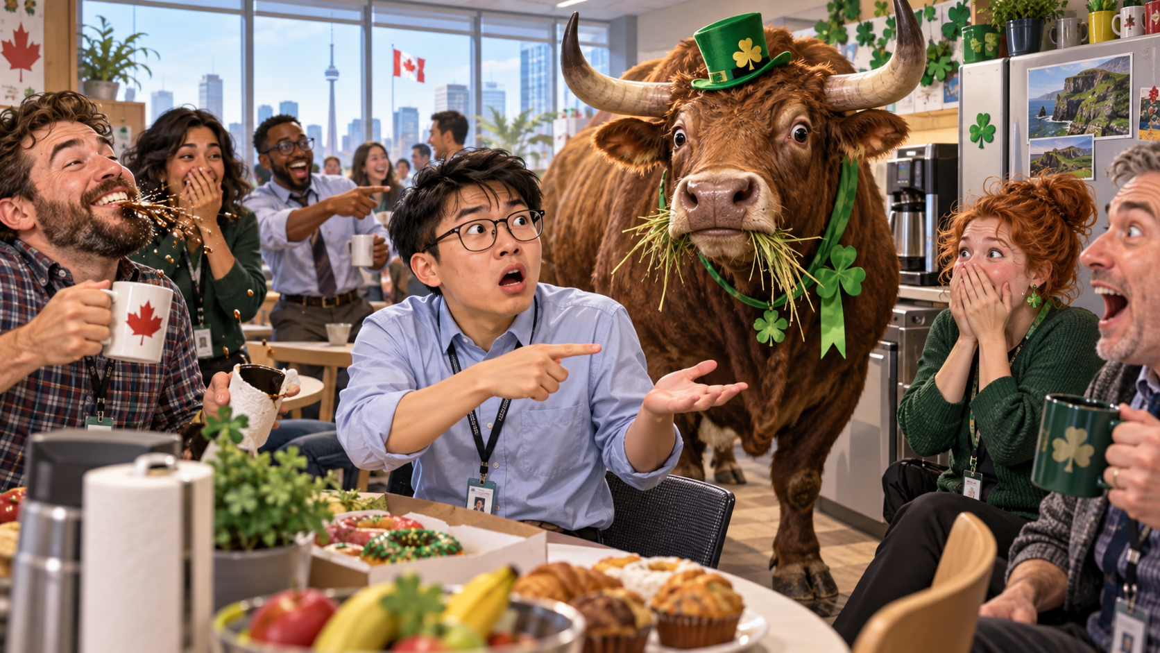 美剧学英语：Irish bull - 加拿大办公室午休，同事说“That's an Irish bull”，我下意识问：牛在哪儿？