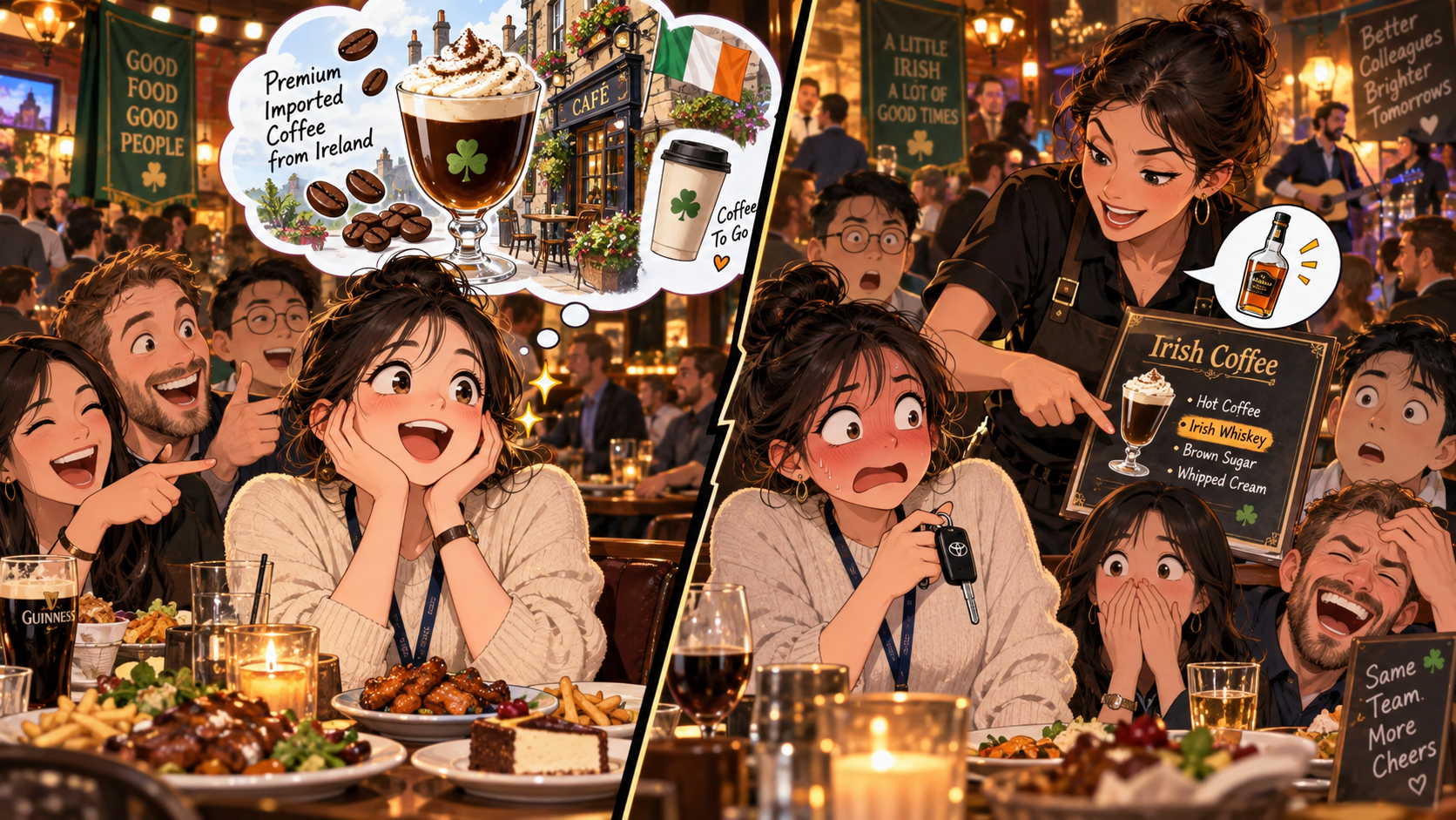 美剧学英语：irish coffee - 加拿大公司聚餐，同事让我点“irish coffee”，我差点以为只是进口咖啡