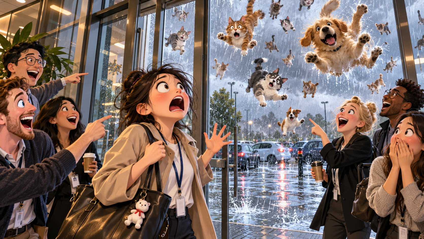 美剧说英语:it's raining cats and dogs - 加拿大同事说“it’s raining cats and dogs”,我真的抬头找猫了……