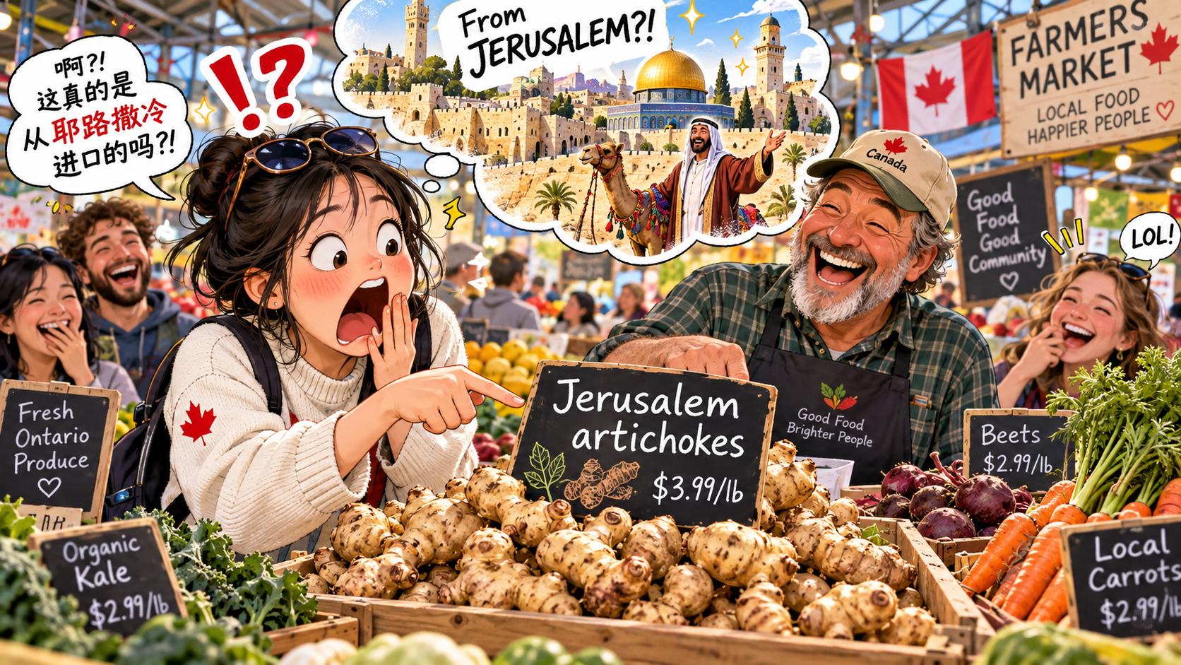 美剧说英语：Jerusalem artichoke - 加拿大超市看到“Jerusalem artichoke”，我还以为这是从耶路撒冷进口的洋姜……